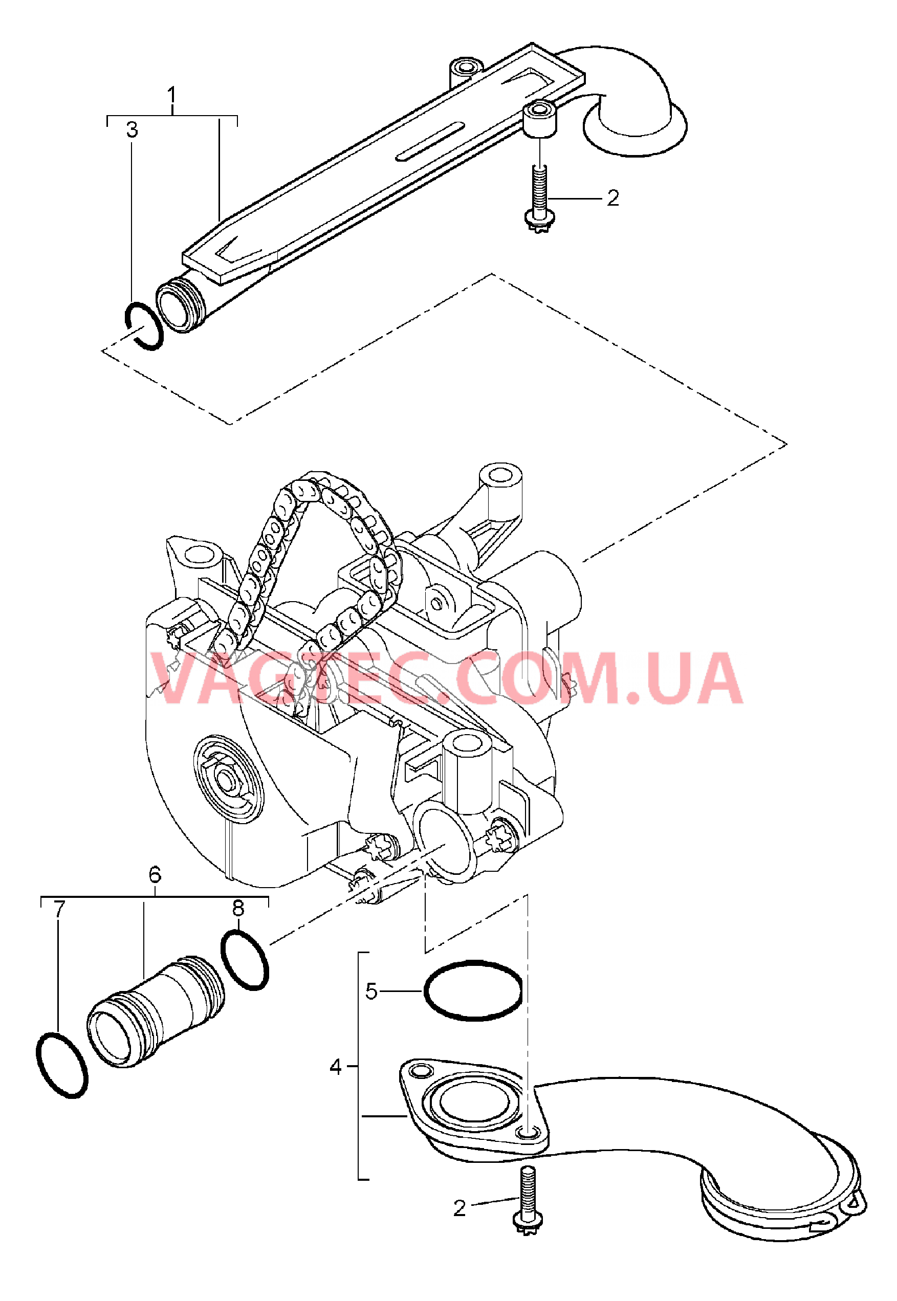 104-001 Масляный насос, Всасывающ. масло трубка
						
						M48.00/50 для PORSCHE Cayenne 2003-2006USA