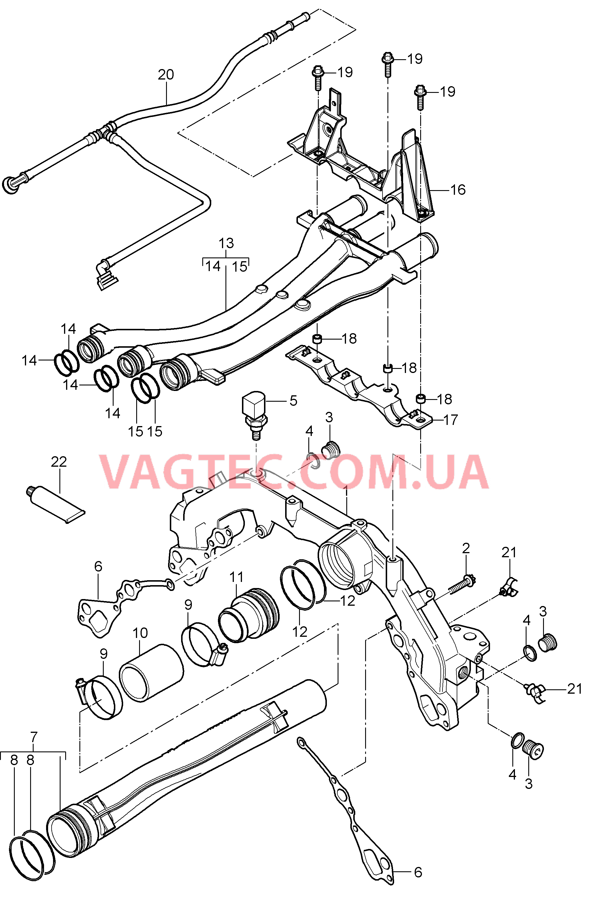 105-005 Водяное охлаждение 1, см.Техническая информация, Сервис, Группа 1, 1961 45/07
						
						M48.00/50 для PORSCHE Cayenne 2003-2006