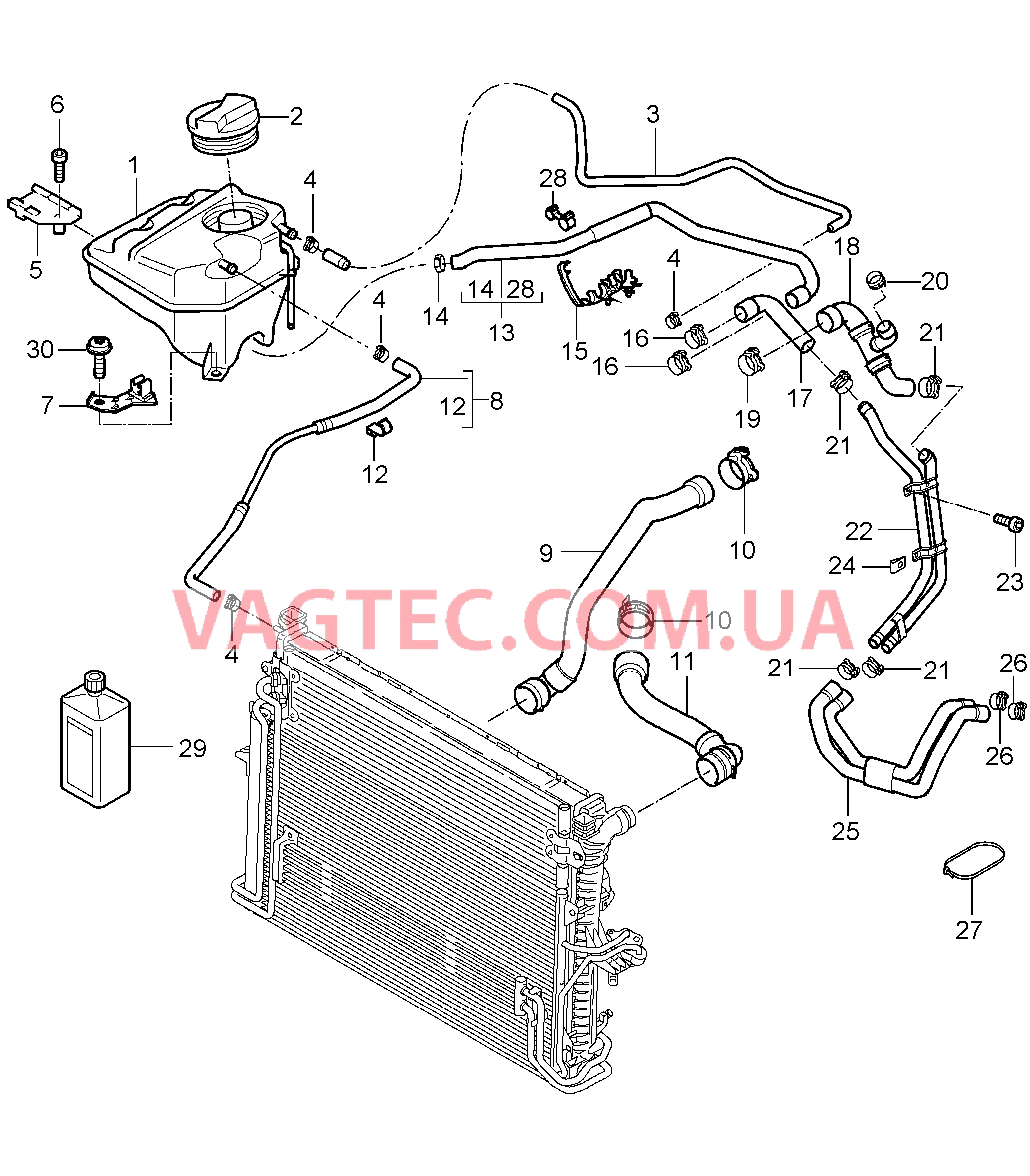 105-025 Водяное охлаждение 4, Водяной резервуар
						
						IT90/T91 для PORSCHE Cayenne 2003-2006USA