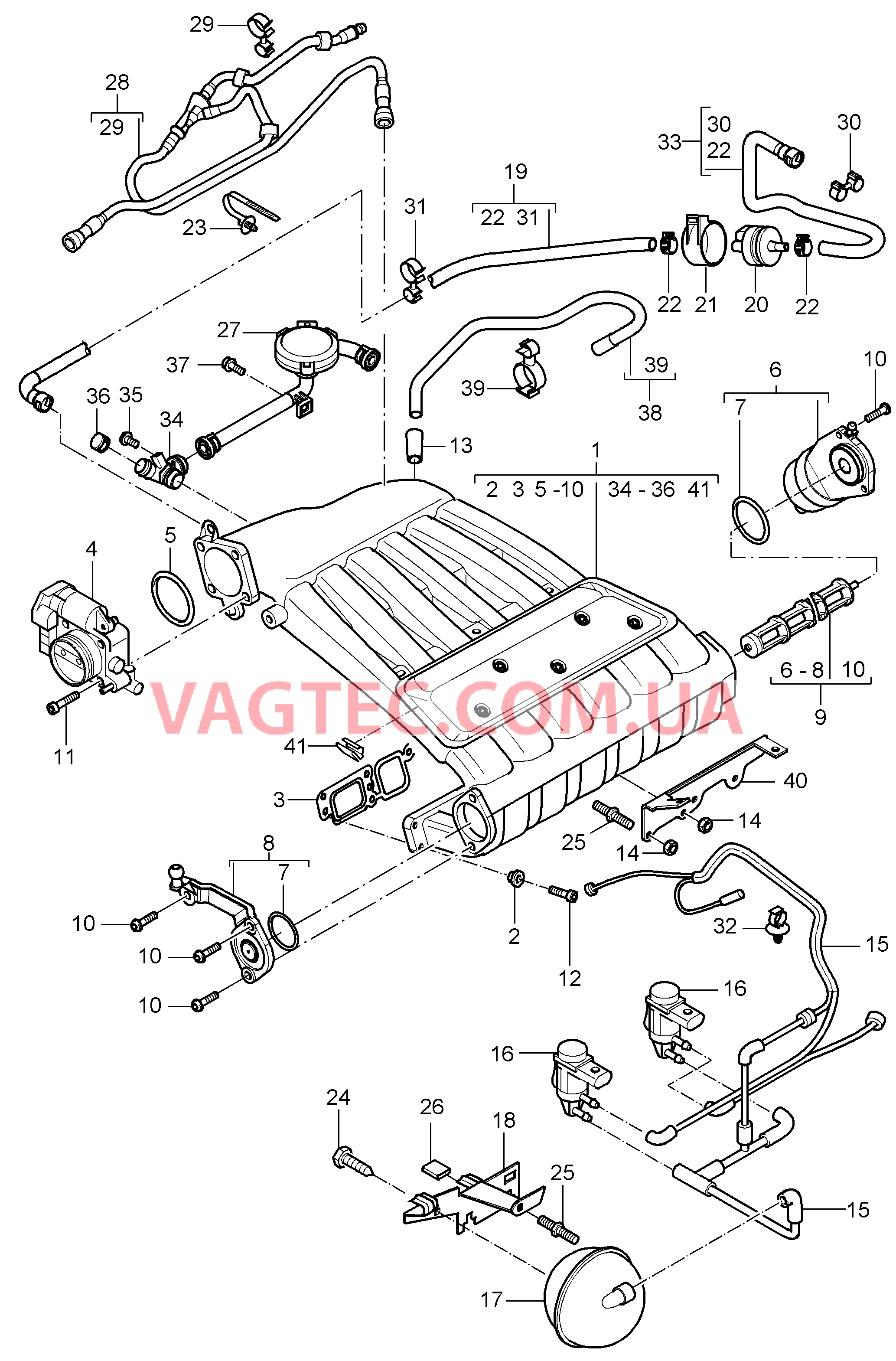 107-002 Впускной коллектор, Патр. дроссел.заслонки
						
						M02.2Y для PORSCHE Cayenne 2003-2006USA