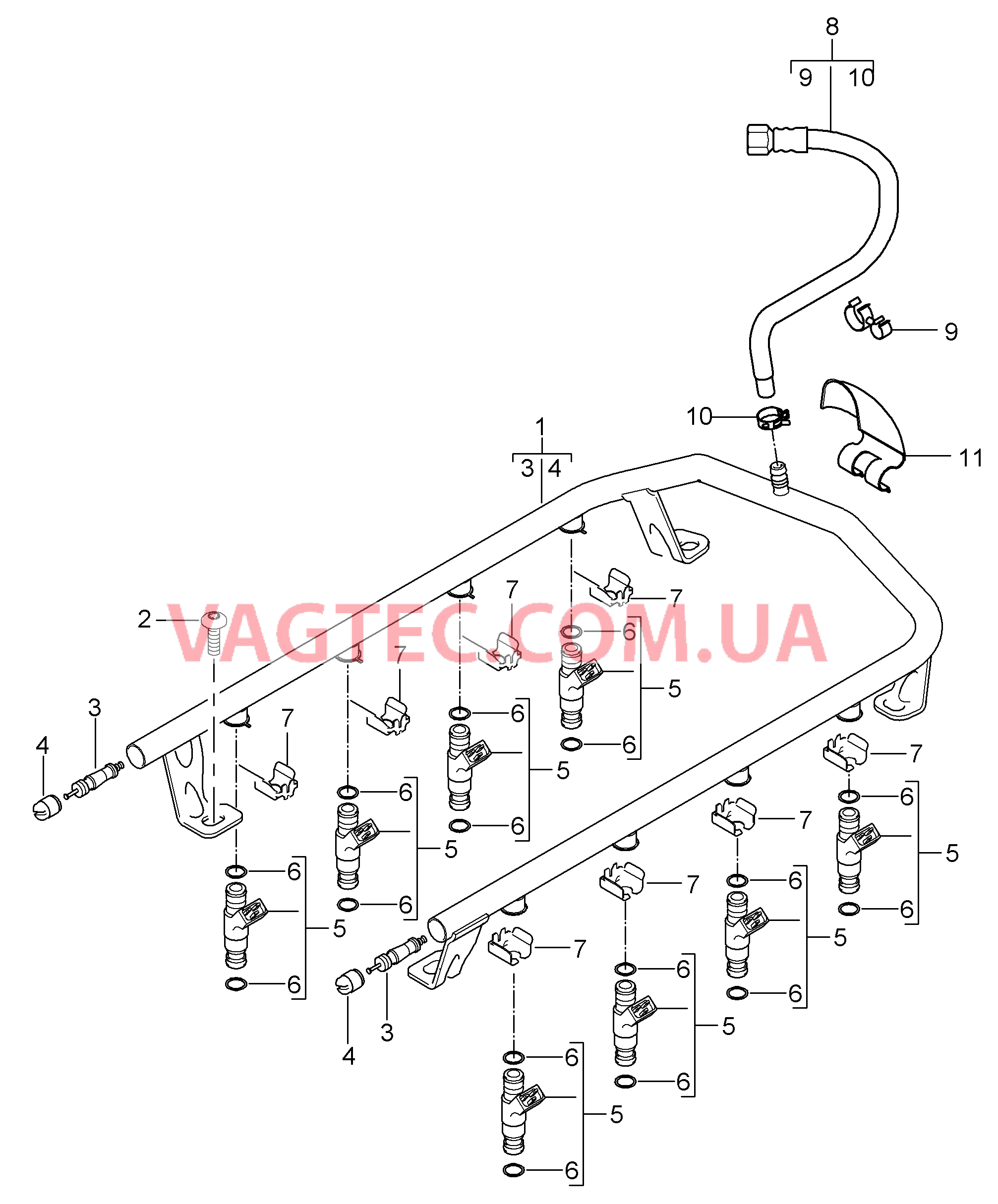 107-005 Топливная магистраль
						
						M48.00/50 для PORSCHE Cayenne 2003-2006USA