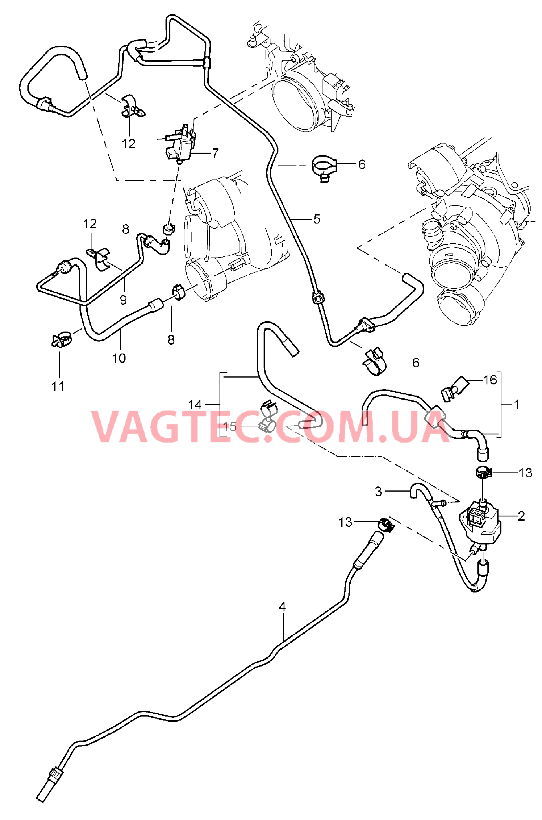 107-025 Зарядка 2, Управляющий кабель, Напорная магистраль
						
						M48.50 для PORSCHE Cayenne 2003-2006