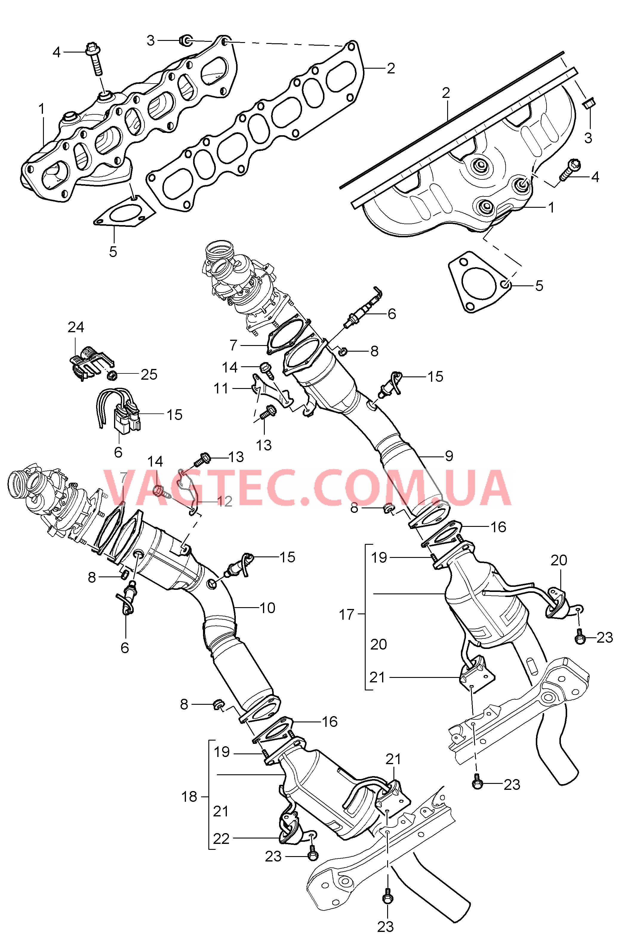 202-005 Выпускная система, Выпускной коллектор, Катализатор
						
						IT90 для PORSCHE Cayenne 2003-2006USA