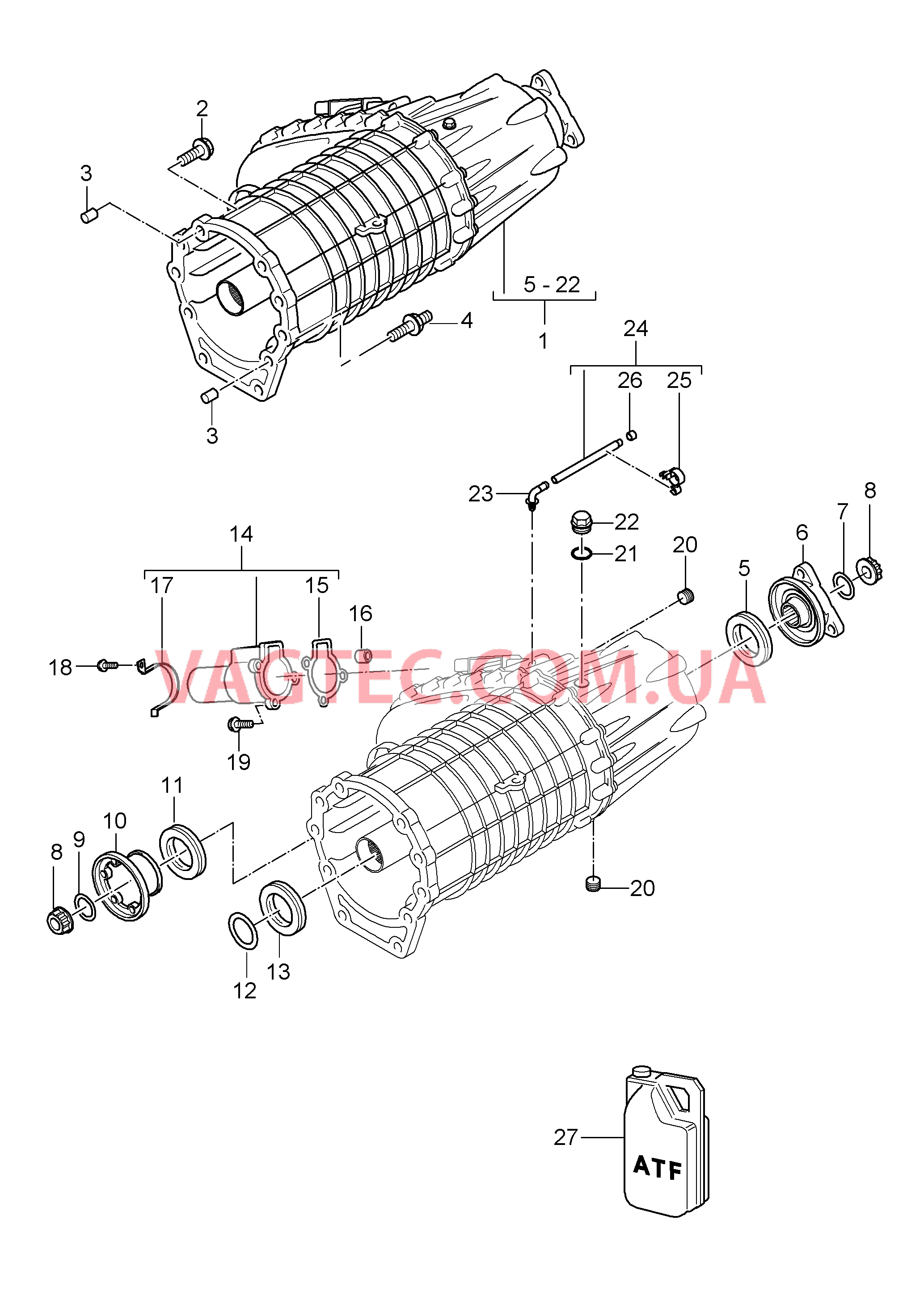 305-015 Раздаточная коробка, Готов к установке для PORSCHE Cayenne 2003-2006