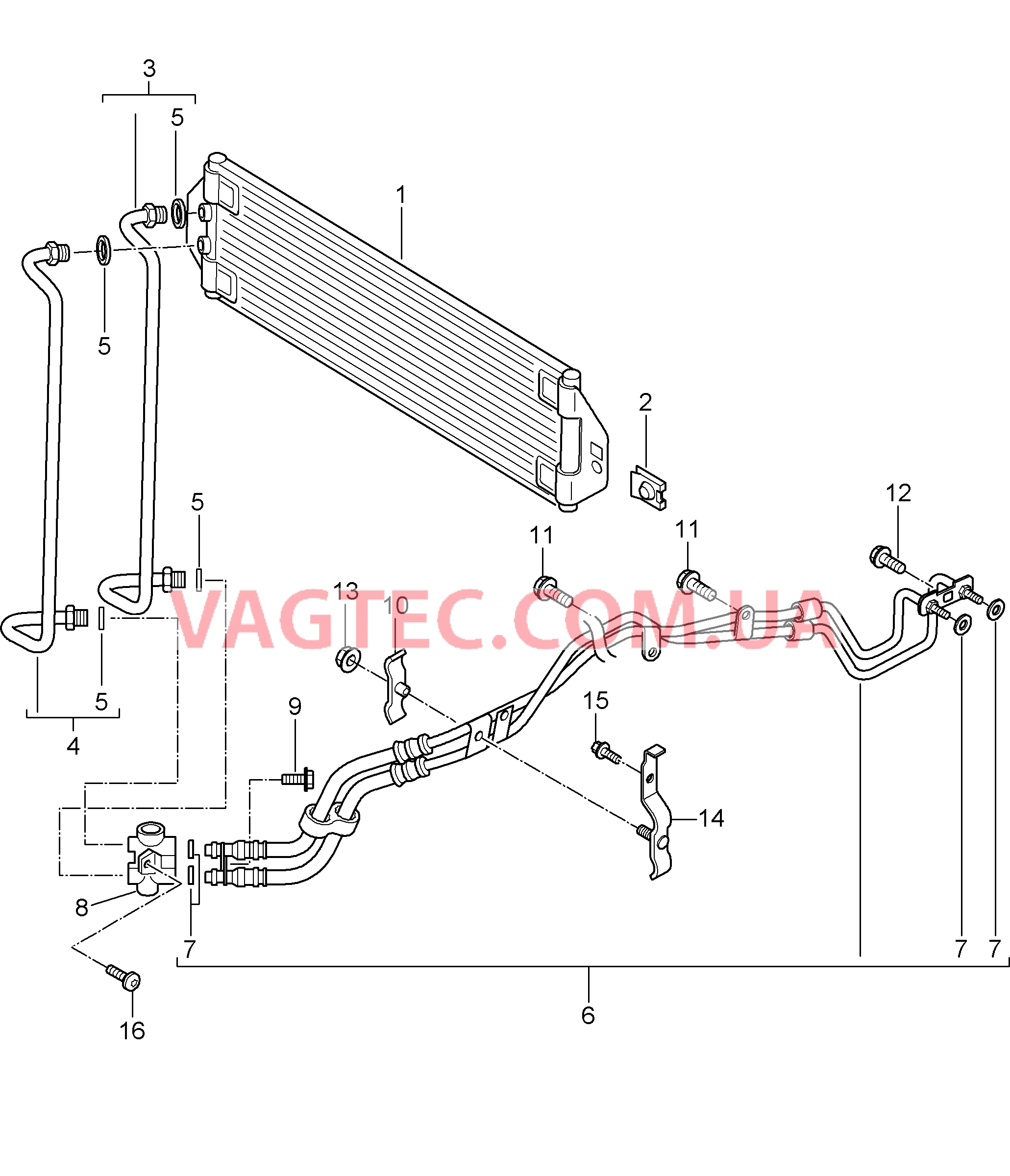 360-000 TIPTRONIC, Радиатор ATF, Магистрали ATF
						
						IG0R для PORSCHE Cayenne 2003-2006USA