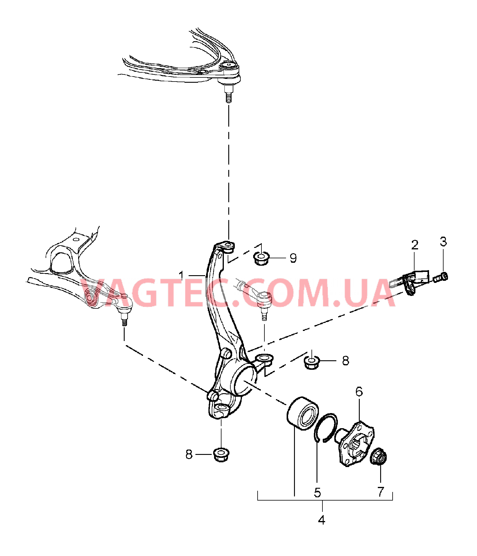 401-005 Поворотная опора, Ступица для PORSCHE Cayenne 2003-2006