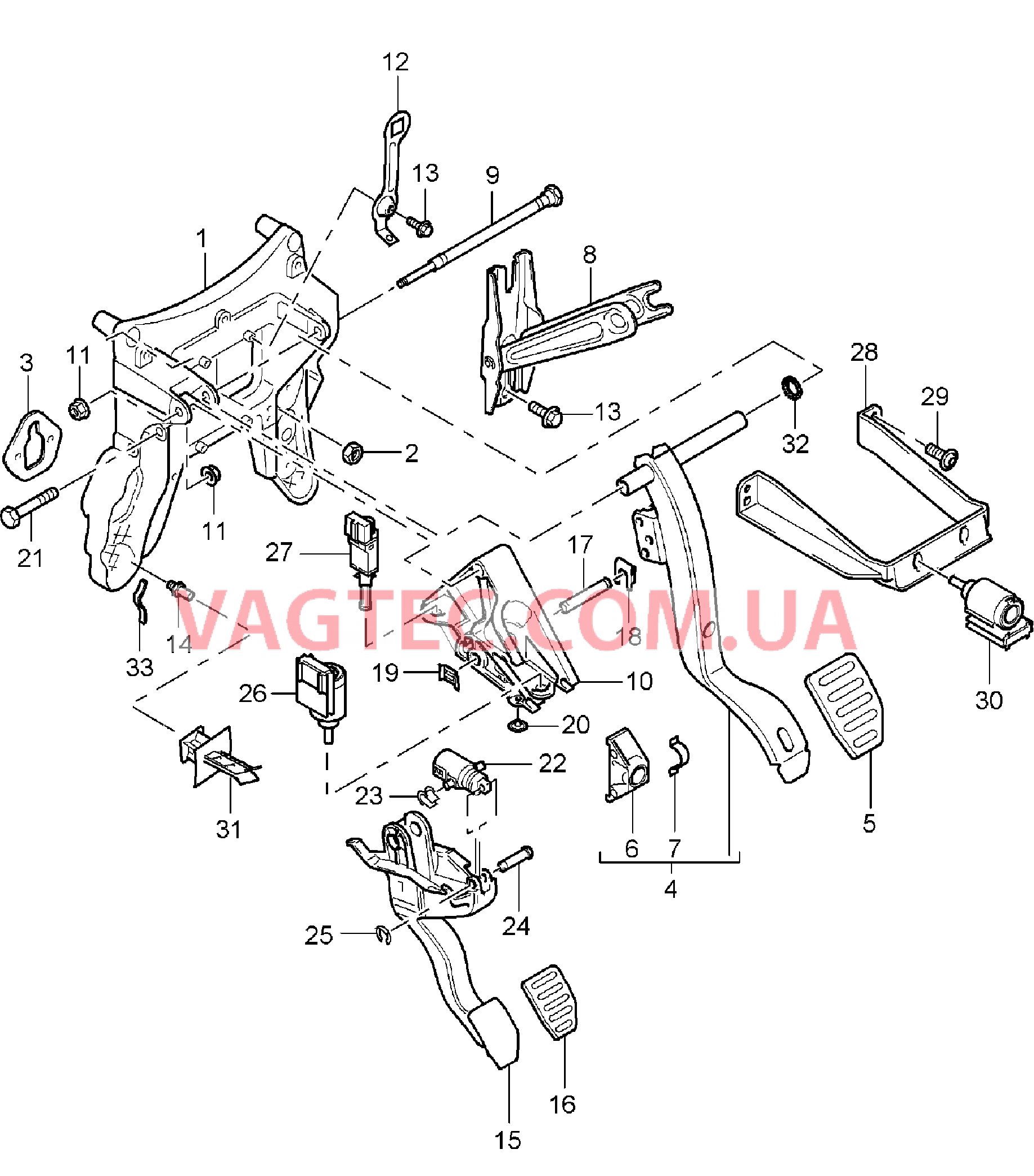 702-005 Педальный механизм, Мкпп
						
						IG0L для PORSCHE Cayenne 2003-2006USA