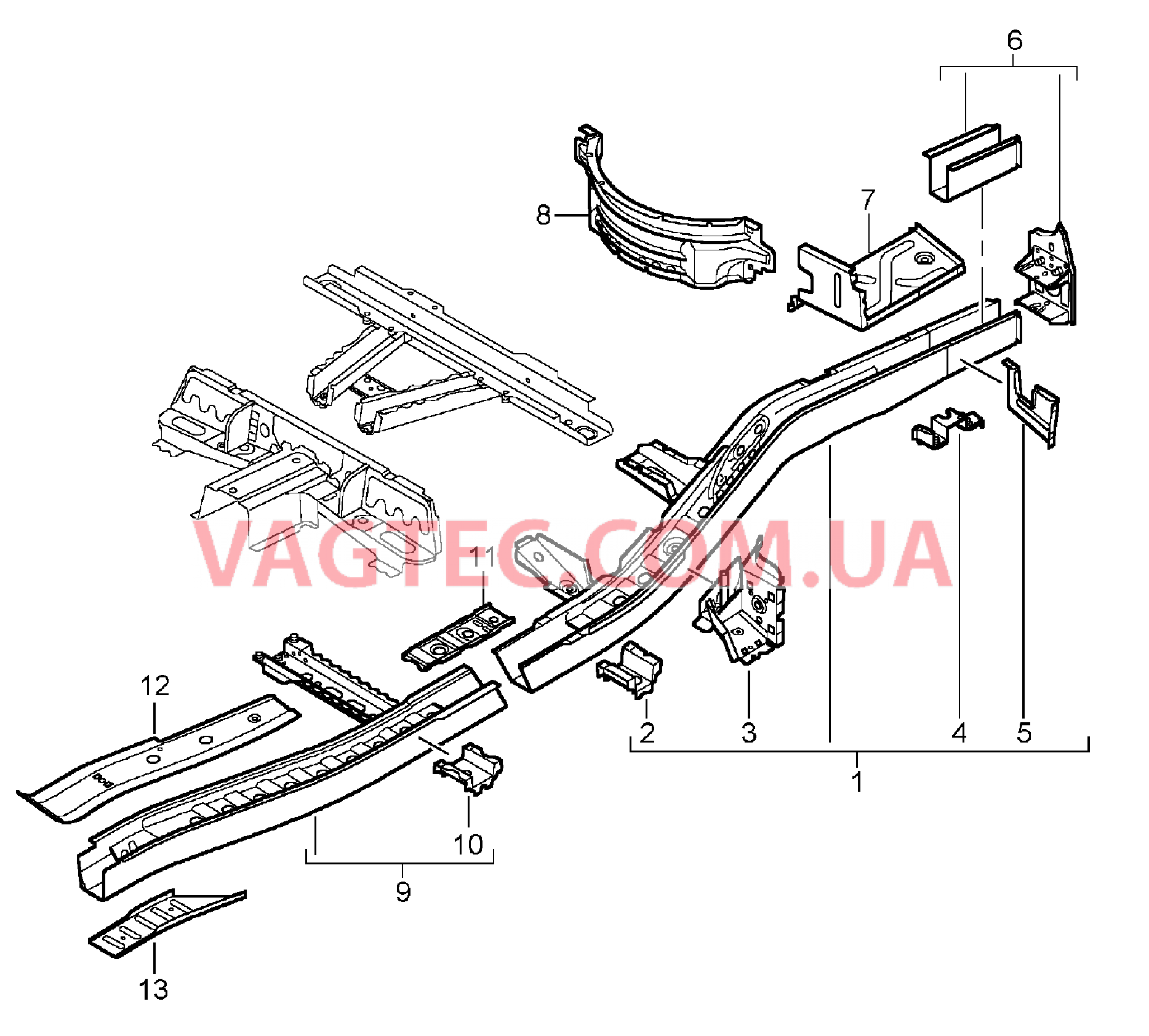 801-025 Рама для PORSCHE Cayenne 2003-2006