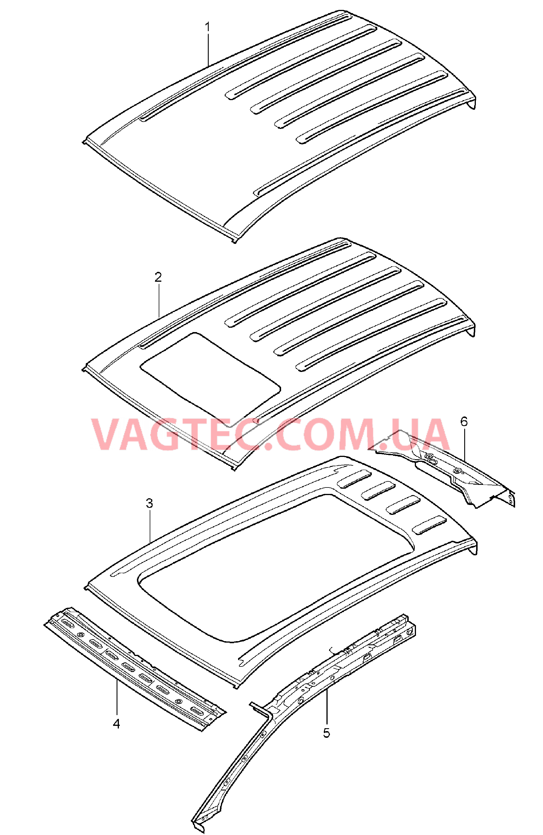 801-045 Крыша, Обтекатель для PORSCHE Cayenne 2003-2006USA