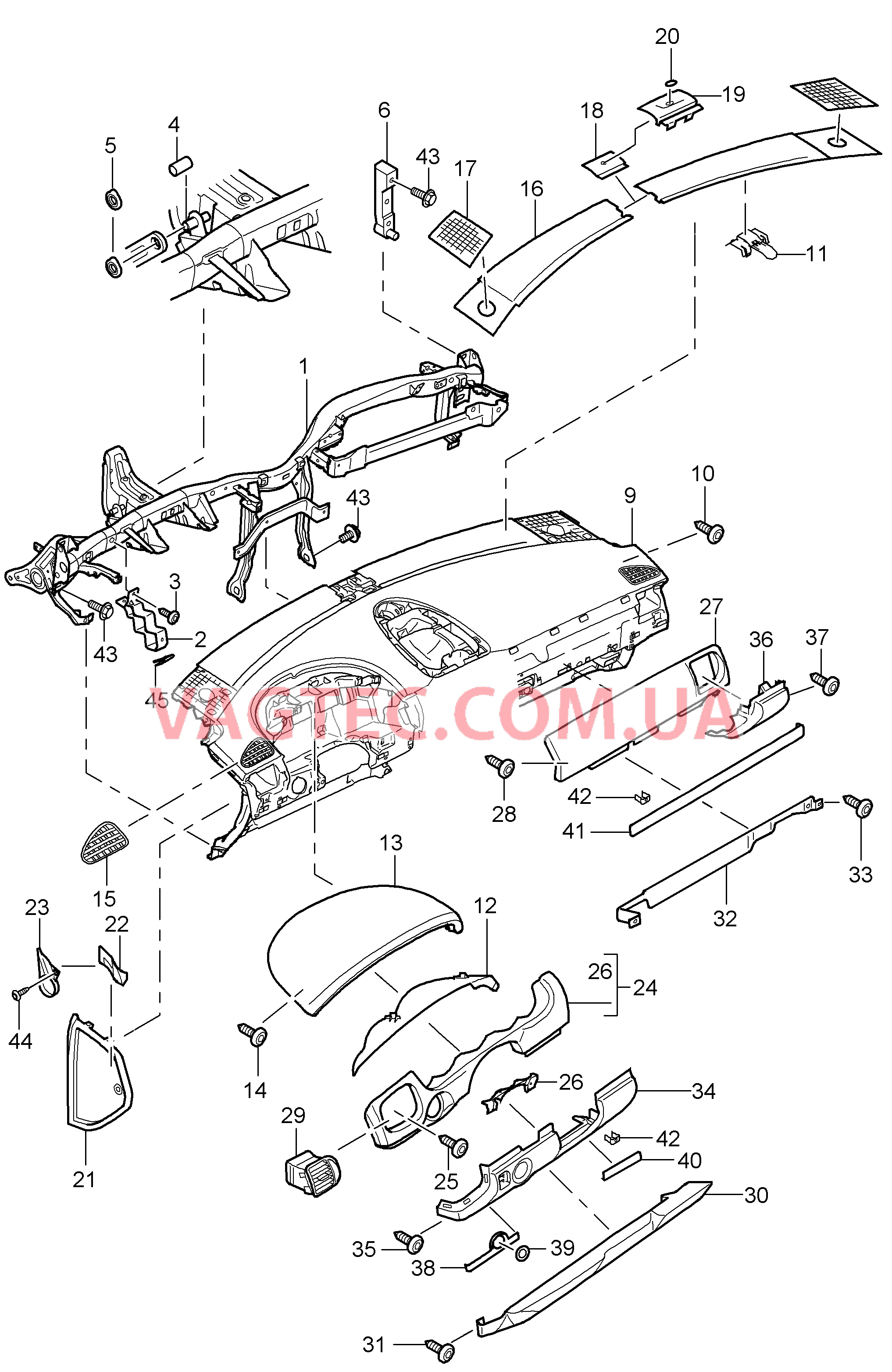 809-000 Облицовка передней панели, Детали для PORSCHE Cayenne 2003-2006USA