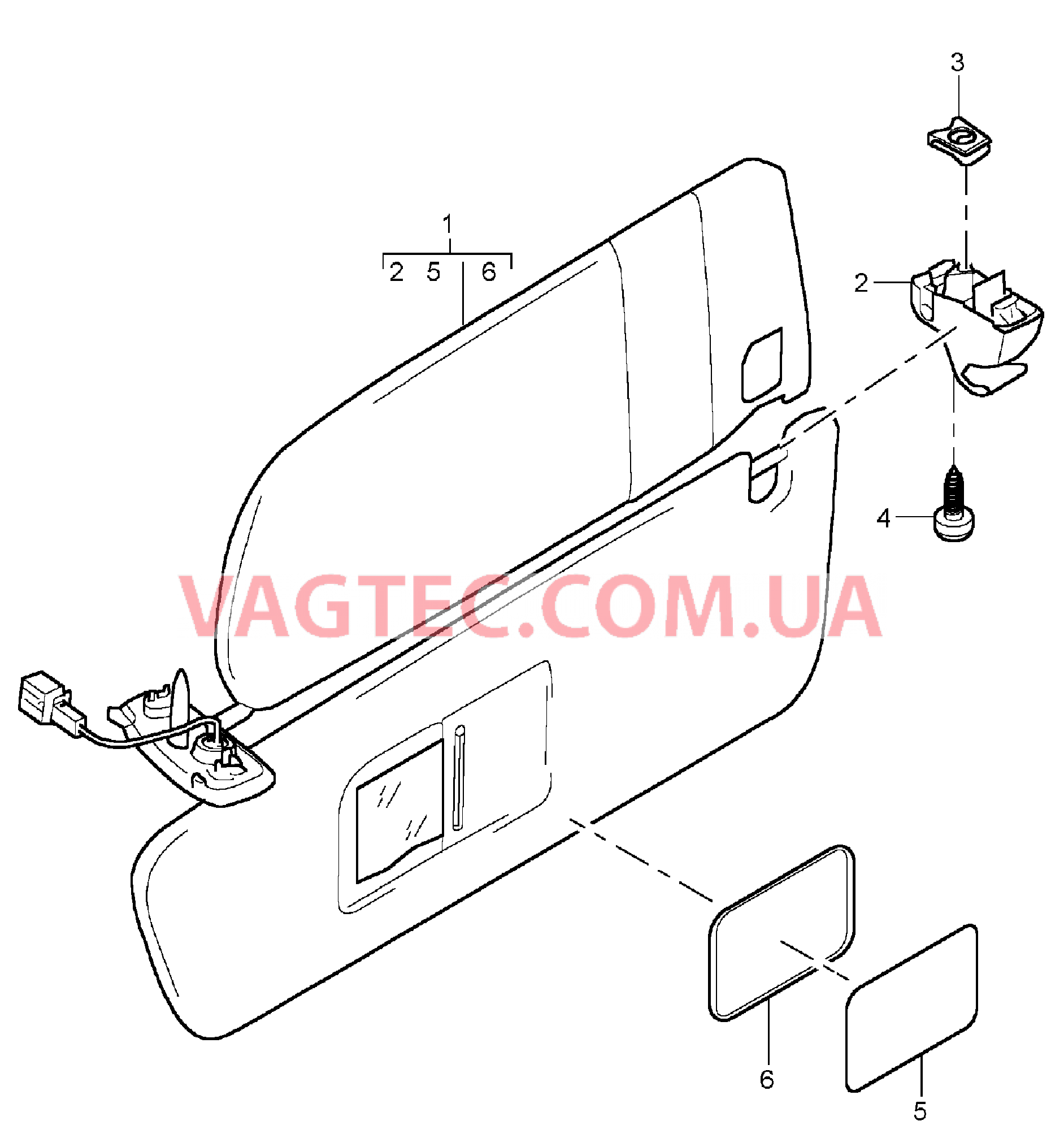 809-025 Солнцезащитные козырьки для PORSCHE Cayenne 2003-2006