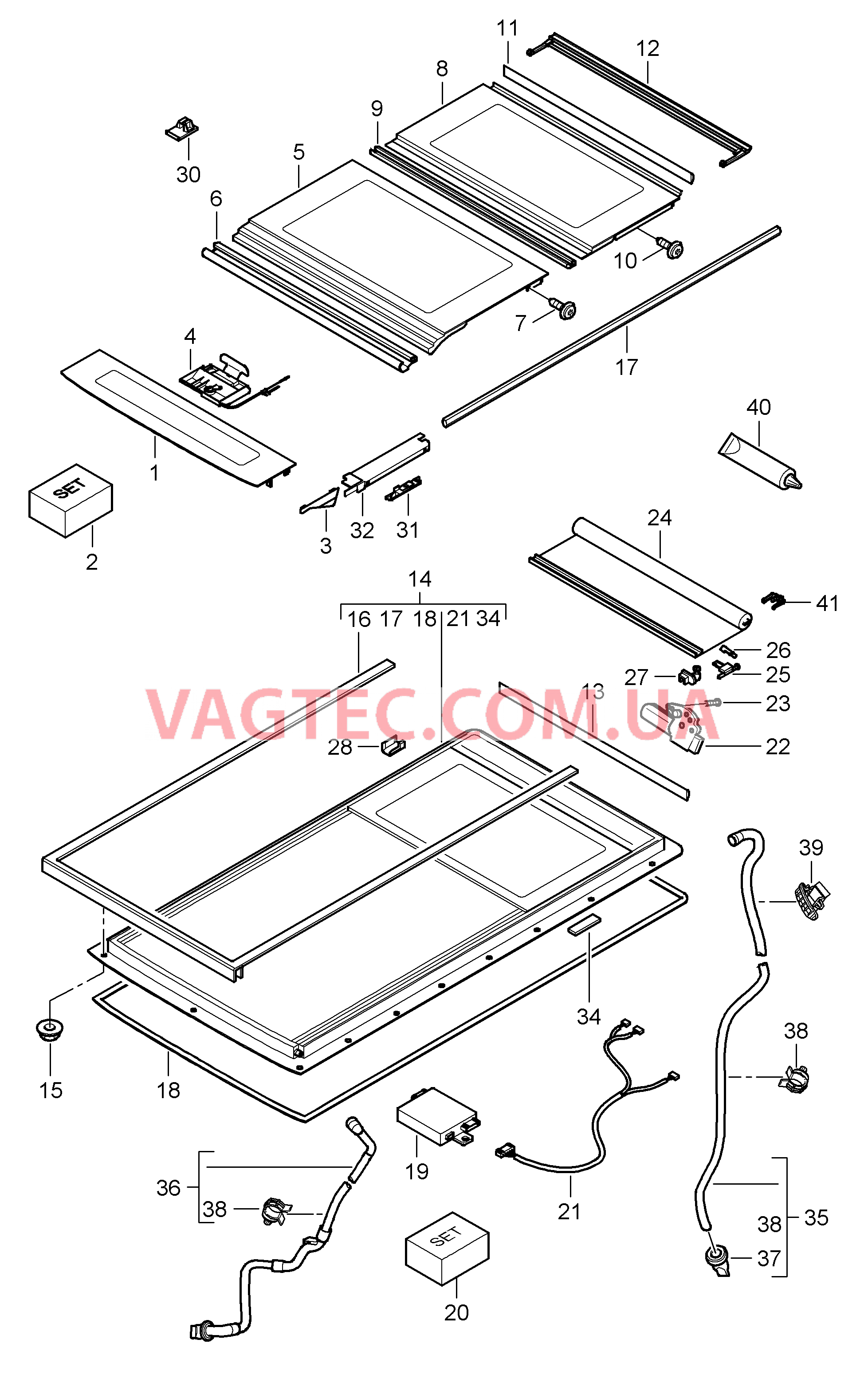 811-005 Стеклянная крыша
						
						I3FU для PORSCHE Cayenne 2003-2006USA