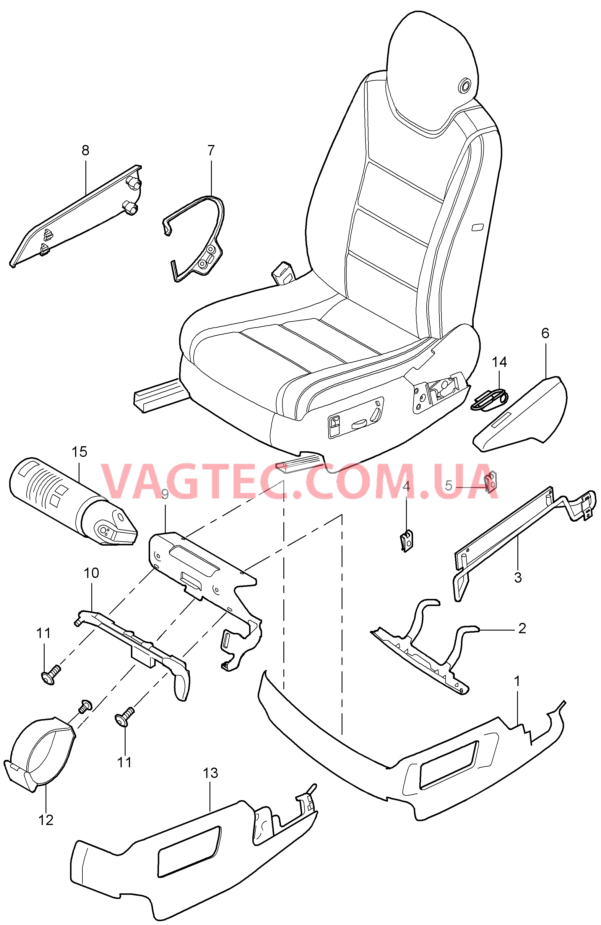 817-025 Регулятор сиденья, Панель, Детали для PORSCHE Cayenne 2003-2006