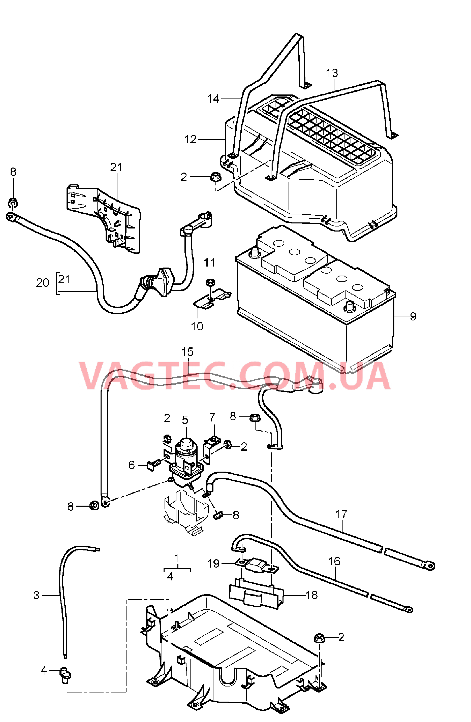 902-006 Источник питания, Ниша запасного колеса для PORSCHE Cayenne 2003-2006USA