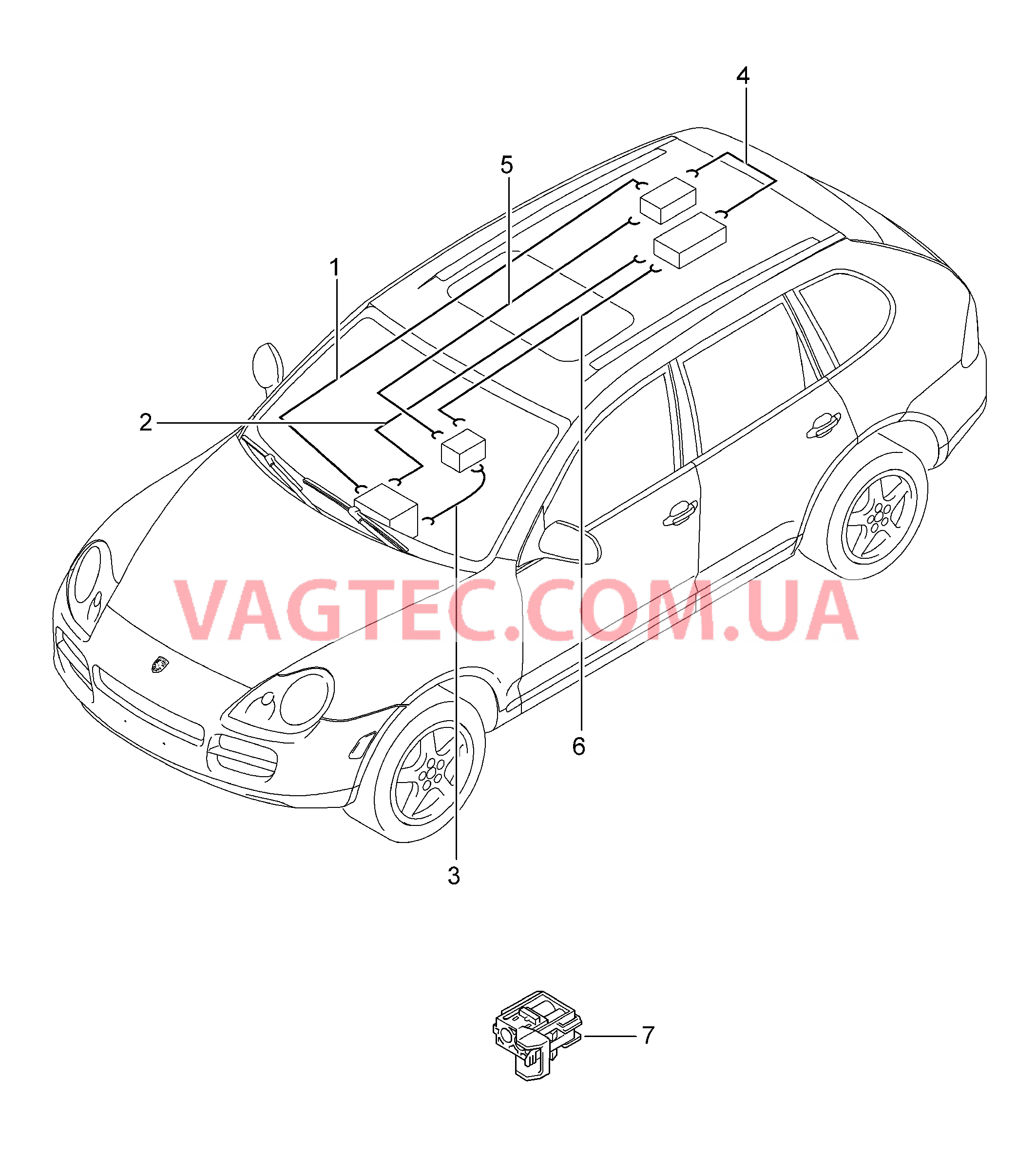 902-050 Световод для PORSCHE Cayenne 2003-2006USA