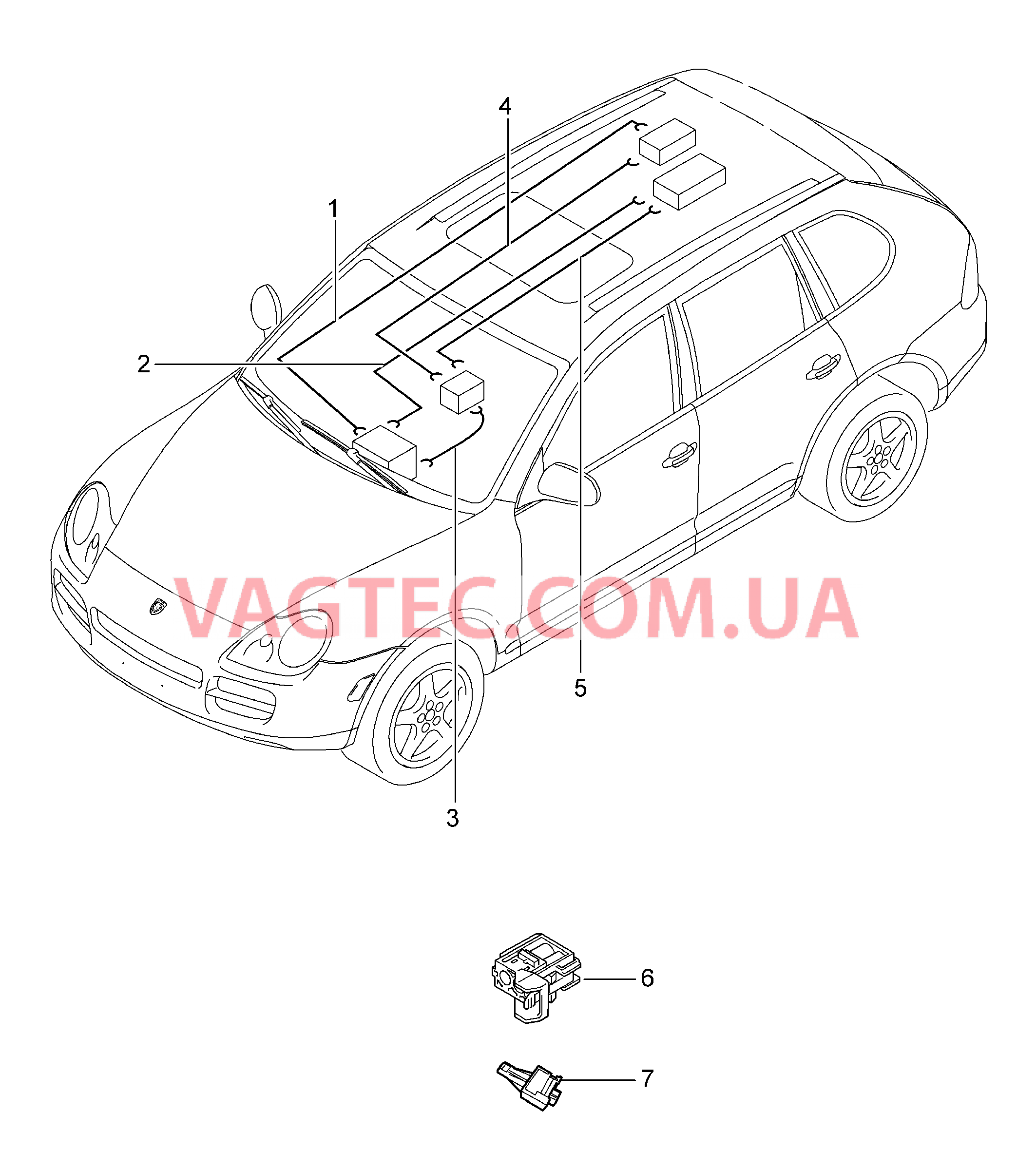 902-051 Световод для PORSCHE Cayenne 2003-2006