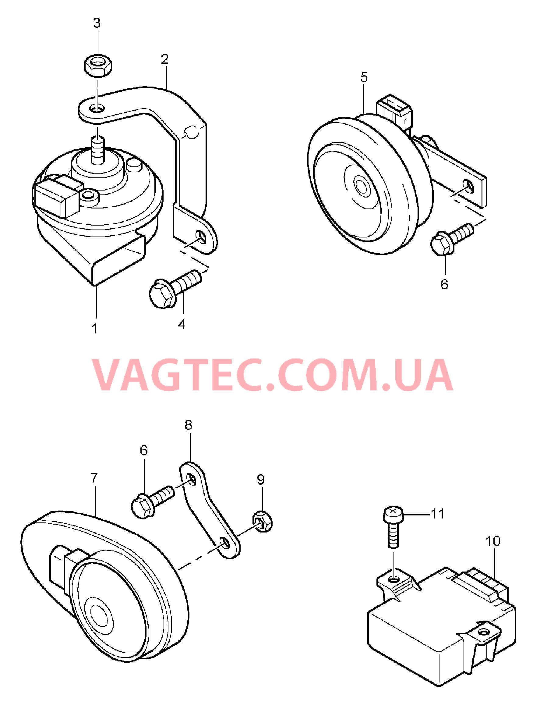 903-000 Звуков.сигнал, Звуковой сигнал, Сигнальная сирена для PORSCHE Cayenne 2003-2006