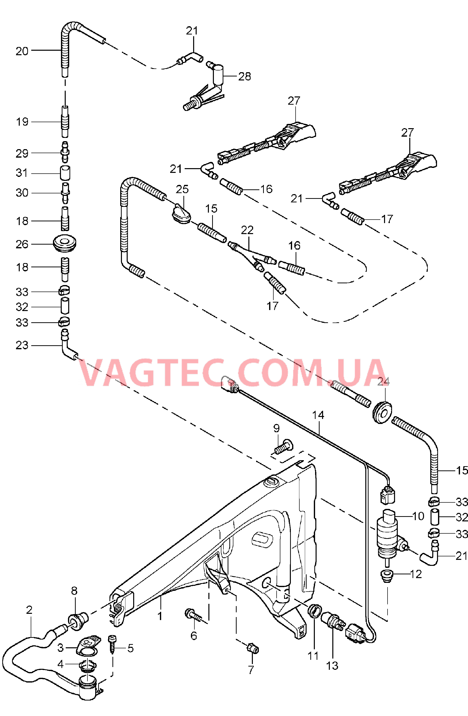 904-010 Стеклоомыватель для PORSCHE Cayenne 2003-2006USA