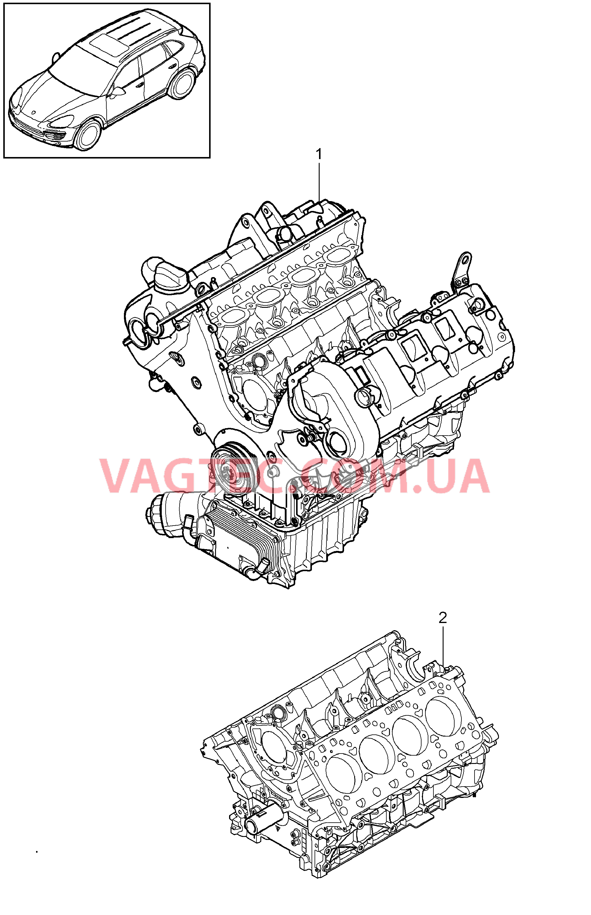 101-005 Двигат.без навесн.оборуд., Шорт-блок
						
						M48.01/51 для PORSCHE Cayenne 2007-2010