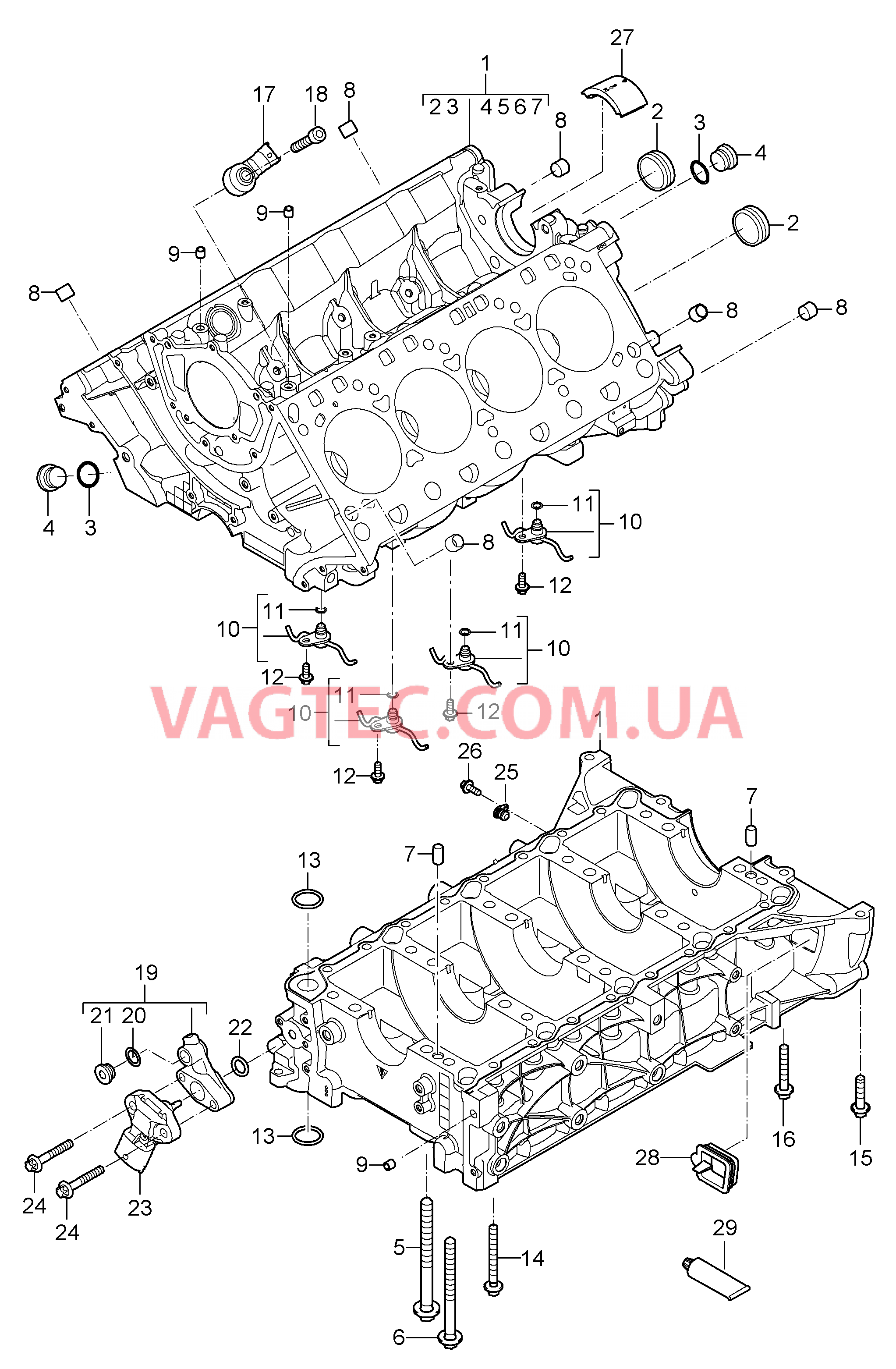 101-030 Кривошипный механизм, Отдельные детали
						
						M48.01/51 для PORSCHE Cayenne 2007-2010USA