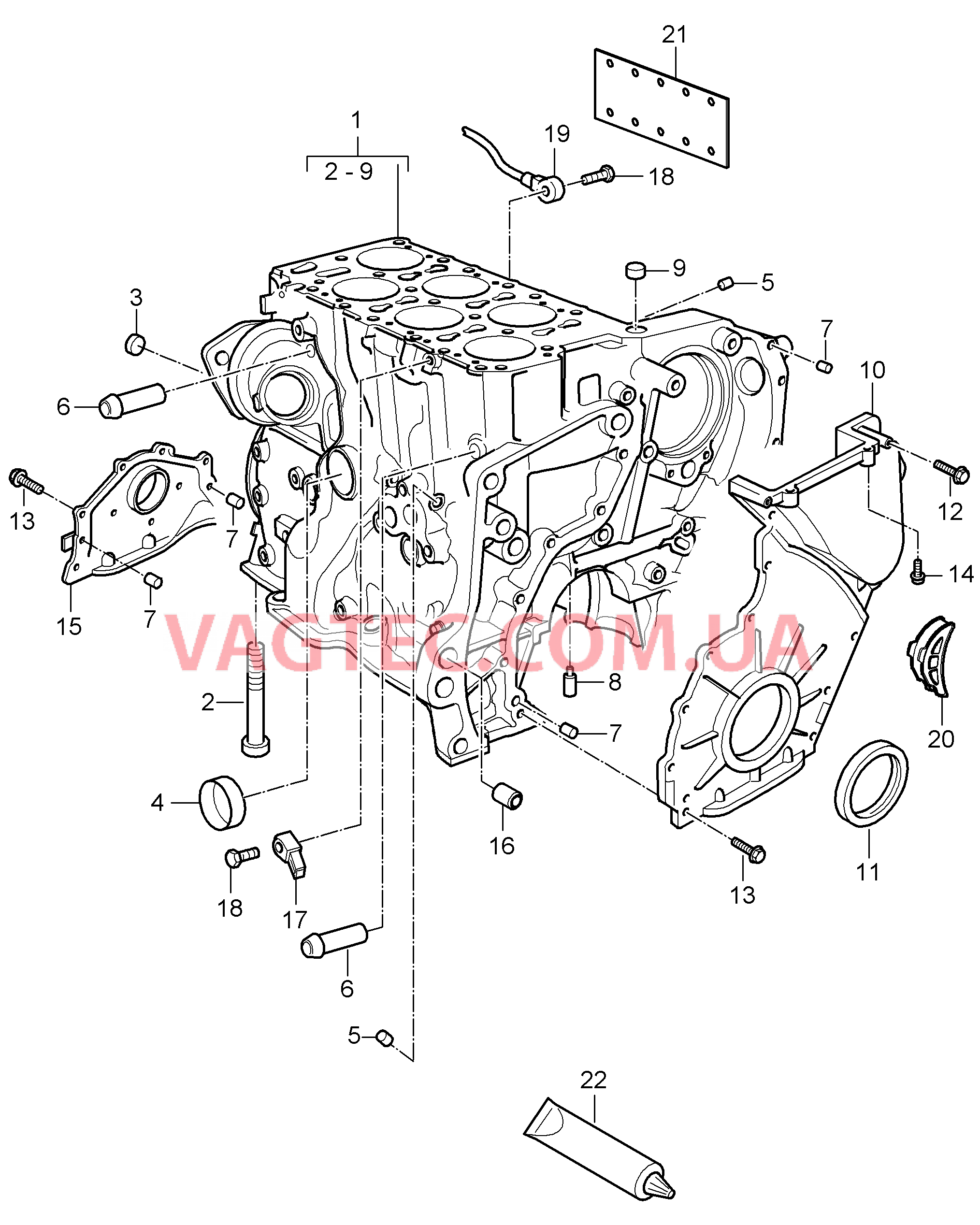 101-040 Кривошипный механизм, Отдельные детали
						
						M55.01 для PORSCHE Cayenne 2007-2010USA