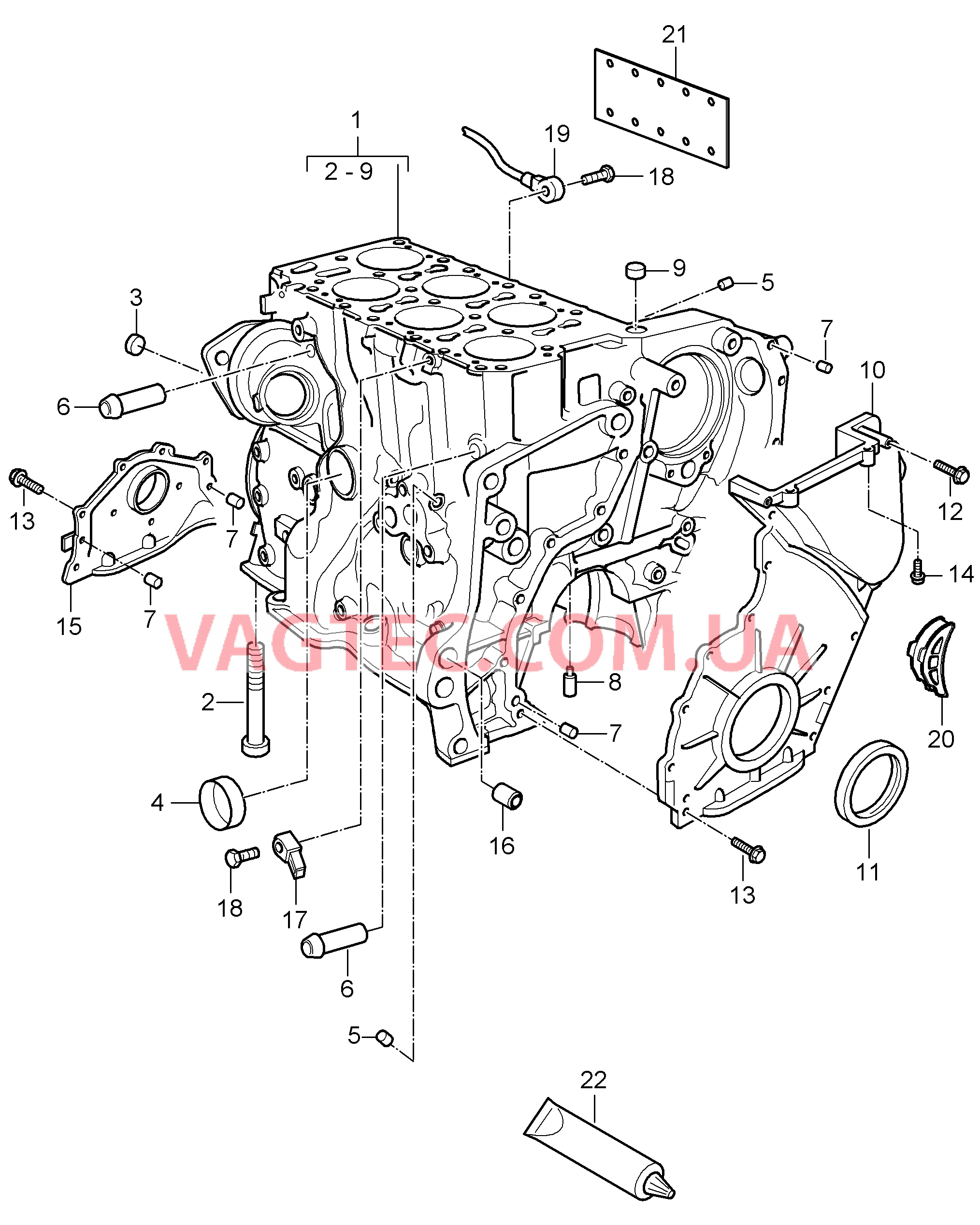 101-040 Кривошипный механизм, Отдельные детали
						
						M55.01 для PORSCHE Cayenne 2007-2010