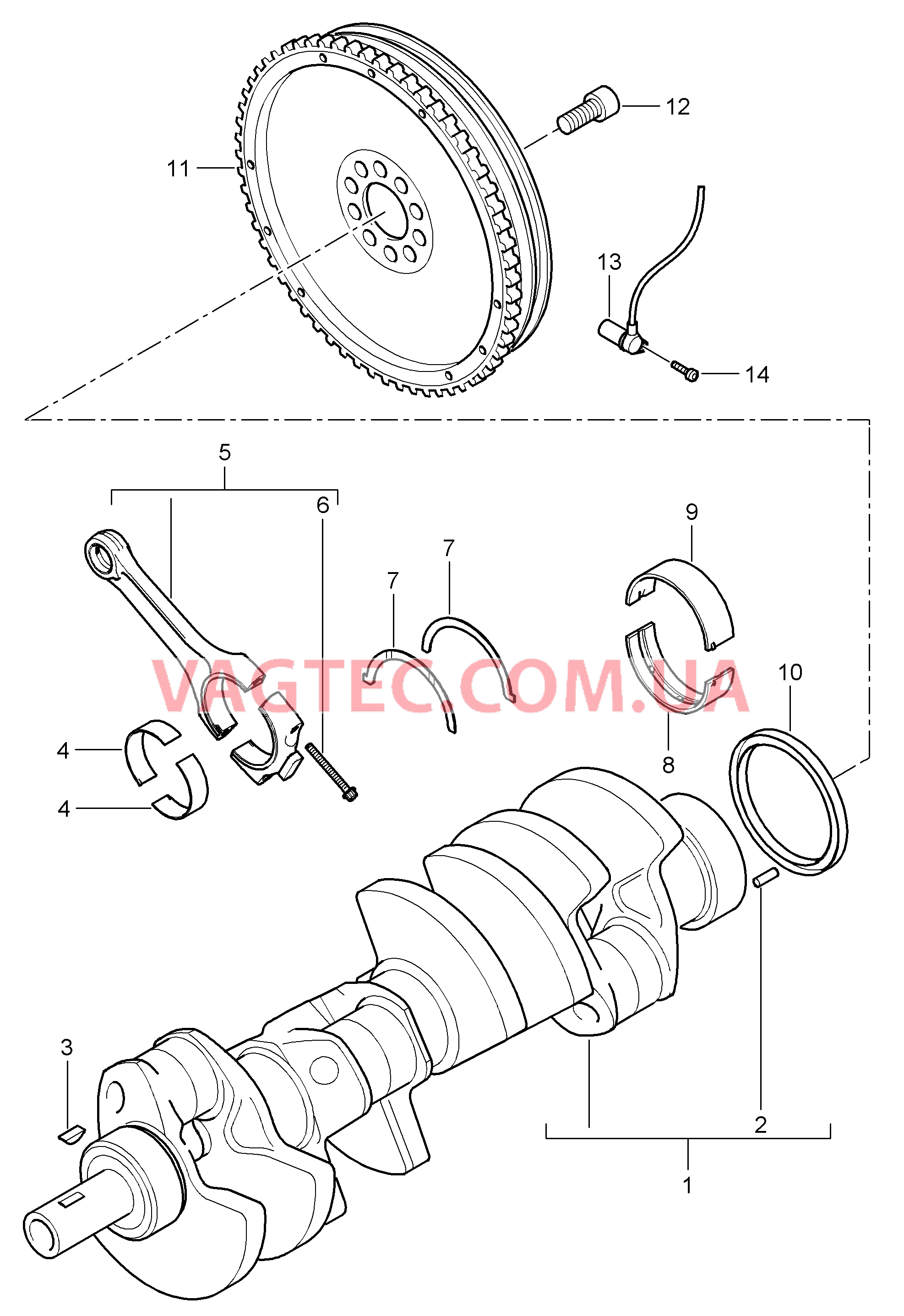 102-000 Коленвал, Щатун
						
						M48.01/51 для PORSCHE Cayenne 2007-2010