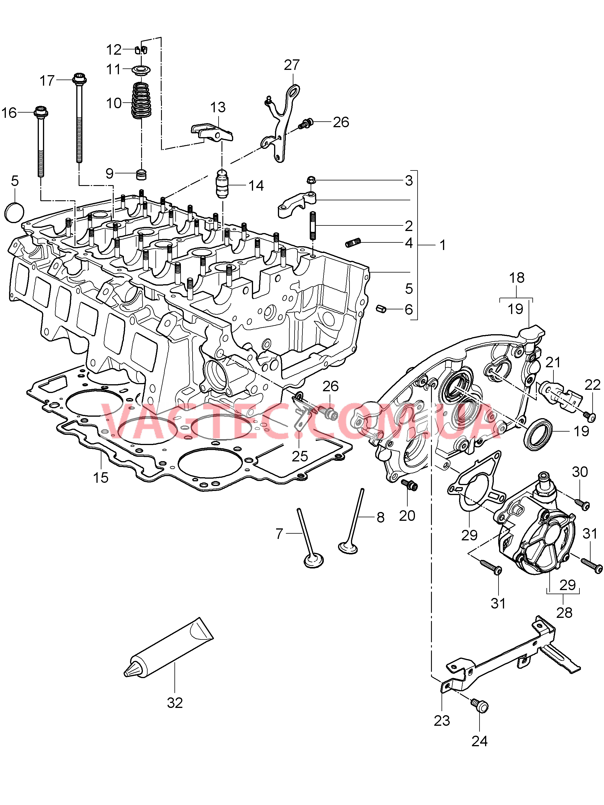 103-002 Гбц, Вакуумный насос
						
						M55.01 для PORSCHE Cayenne 2007-2010