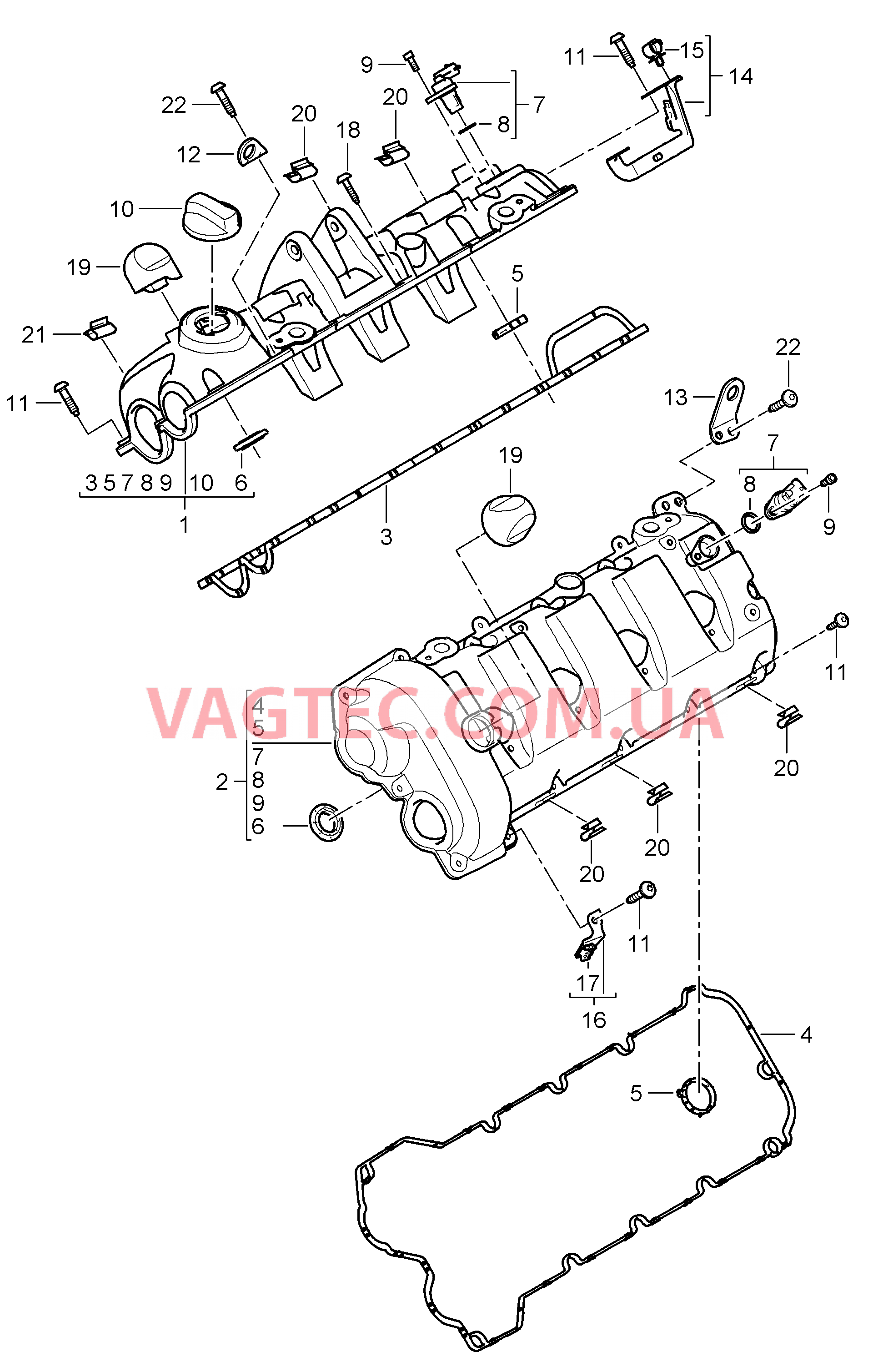 103-004 Клапанная крышка
						
						M48.01/51 для PORSCHE Cayenne 2007-2010USA