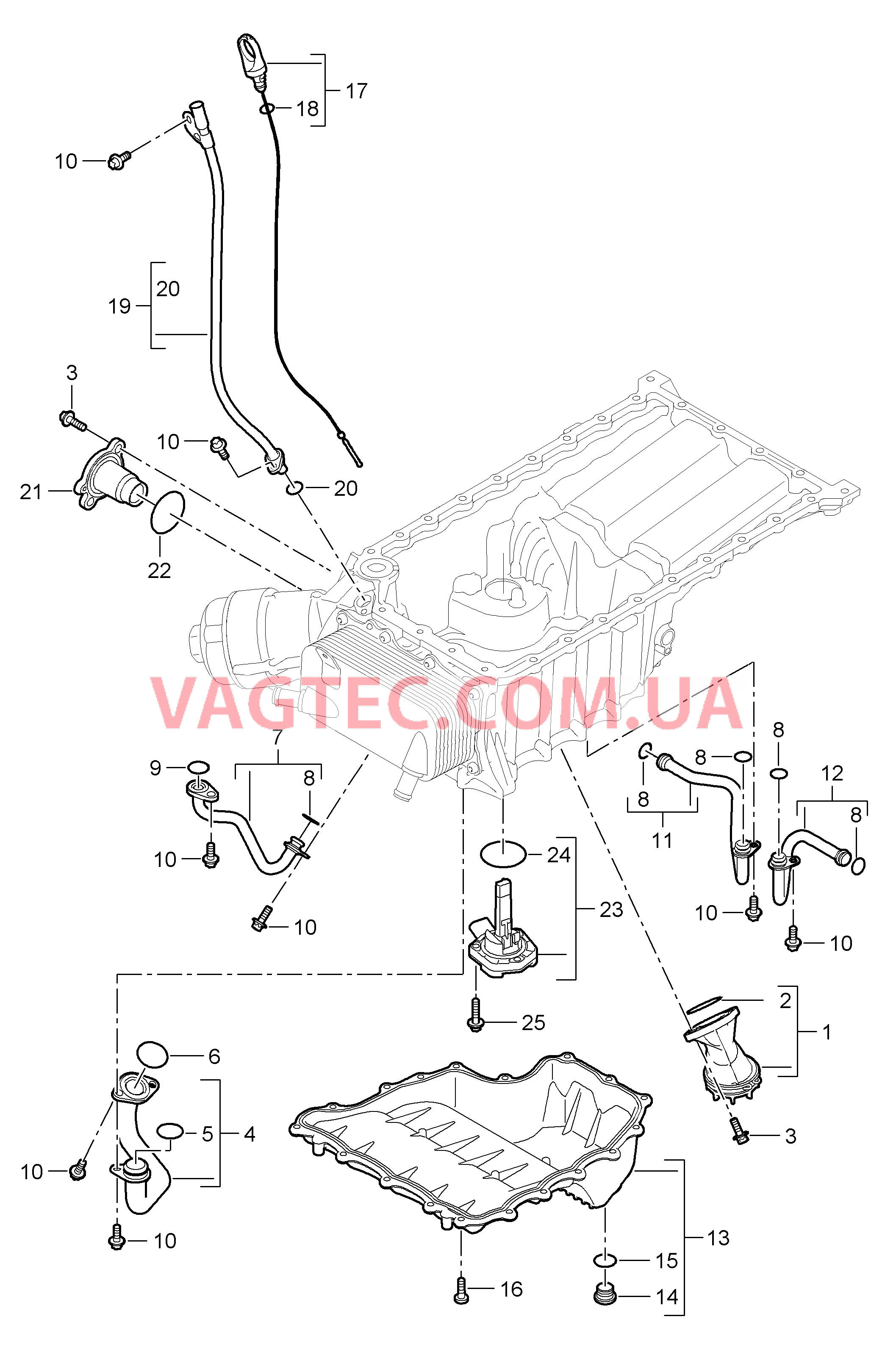 104-010 Всасывающ. масло трубка, Маслоизмерительный щуп, Масляный поддон
						
						M48.01/51 для PORSCHE Cayenne 2007-2010USA