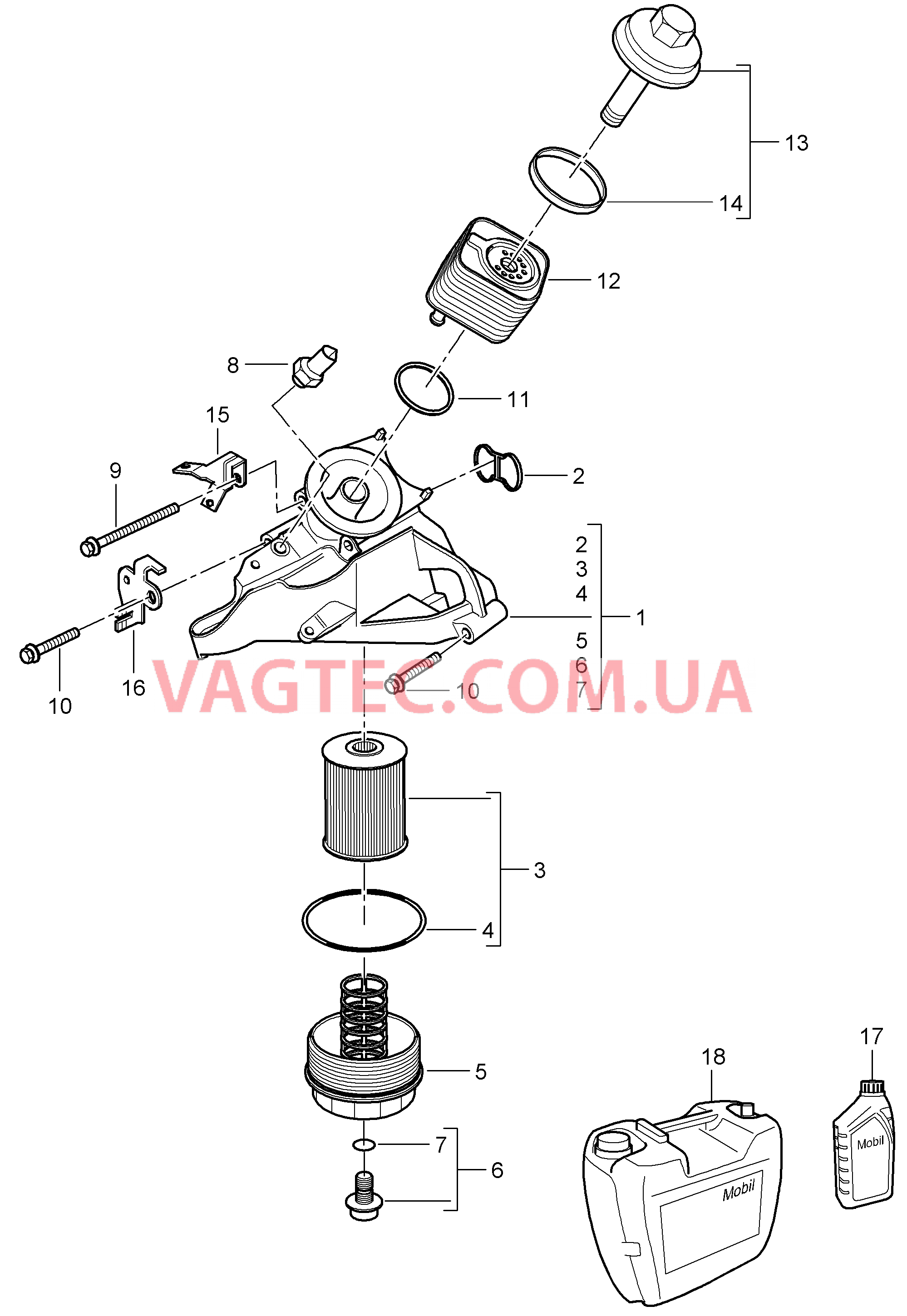 104-015 Масляный фильтр, Консоль, Масляный радиатор
						
						M55.01 для PORSCHE Cayenne 2007-2010USA