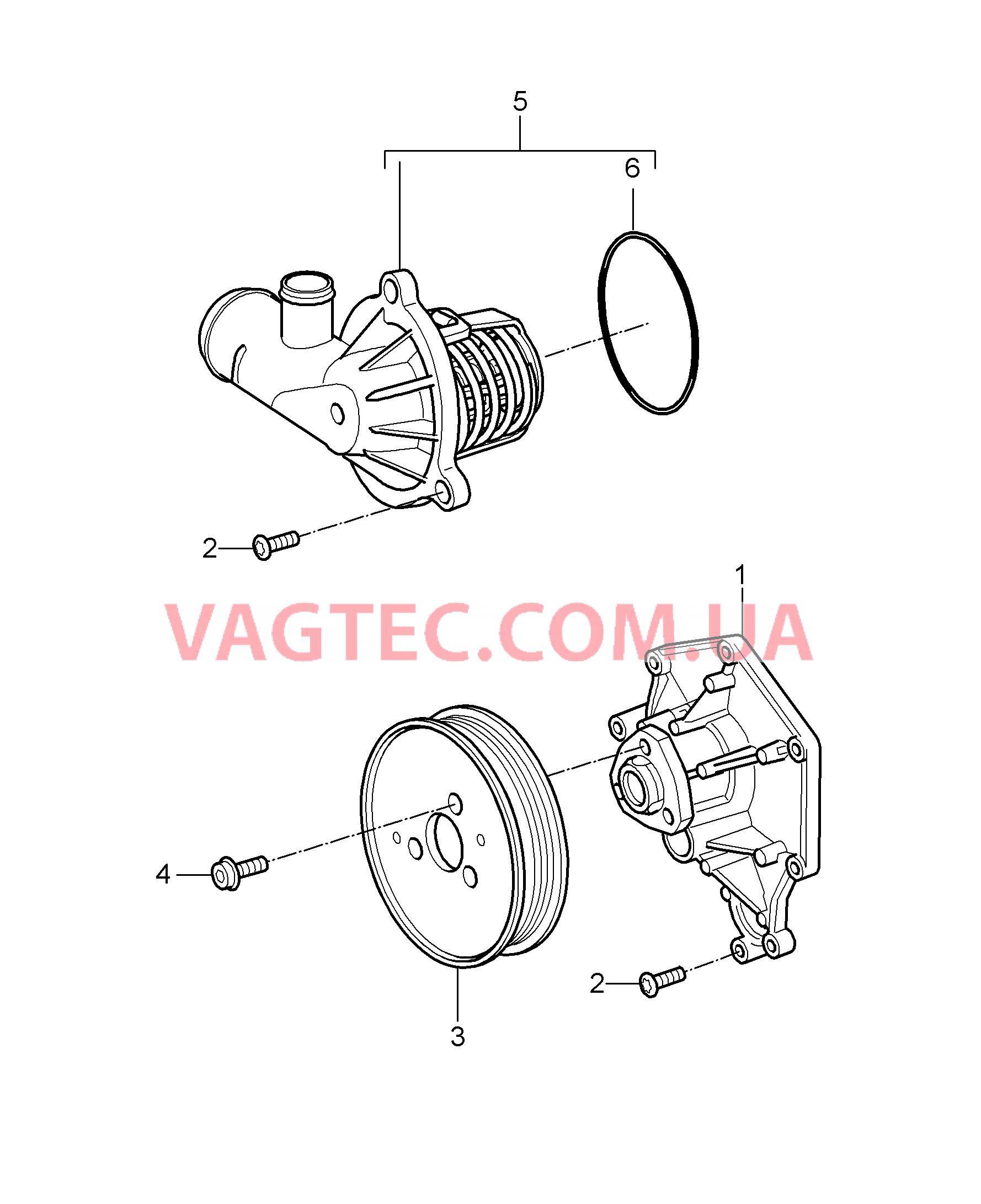 105-007 Водяной насос, Корпус термостата
						
						M05.9D для PORSCHE Cayenne 2007-2010