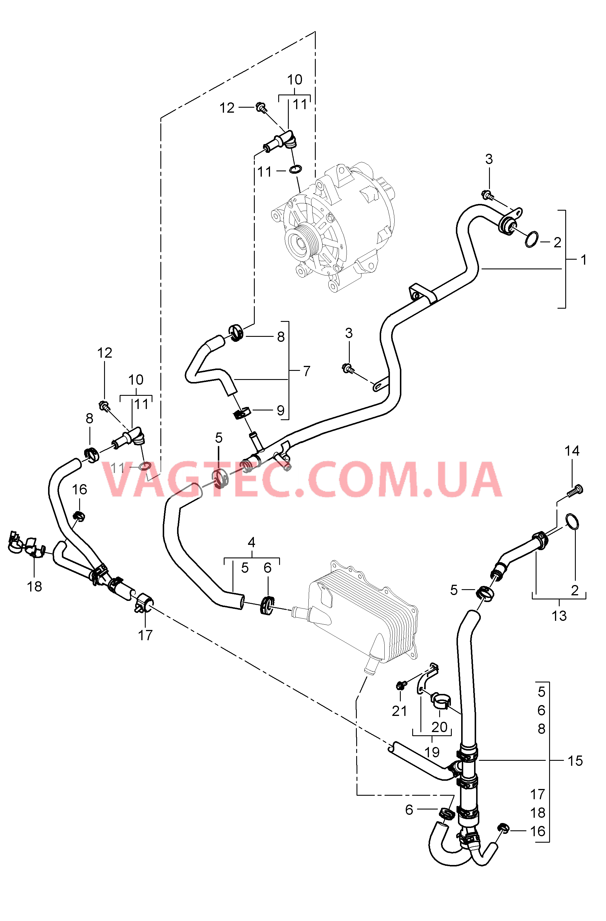 105-015 Водяное охлаждение 2
						
						M48.01/51 для PORSCHE Cayenne 2007-2010USA