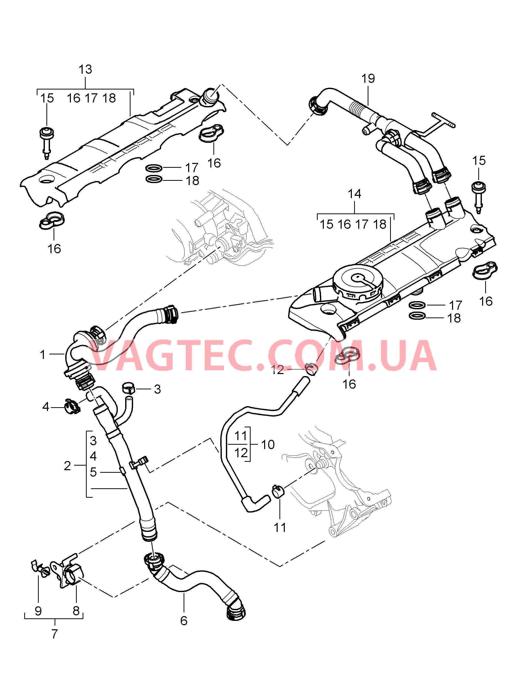 107-001 Кривошипный механизм, Система вентиляции
						
						M48.01/51 для PORSCHE Cayenne 2007-2010