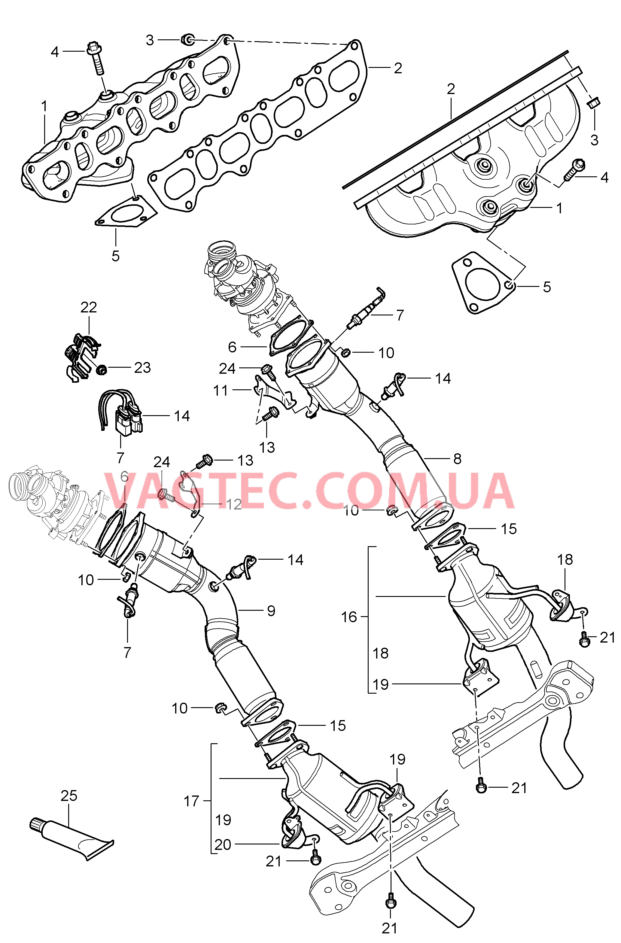 202-005 Выпускная система, Выпускной коллектор, Катализатор
						
						ID5Z для PORSCHE Cayenne 2007-2010