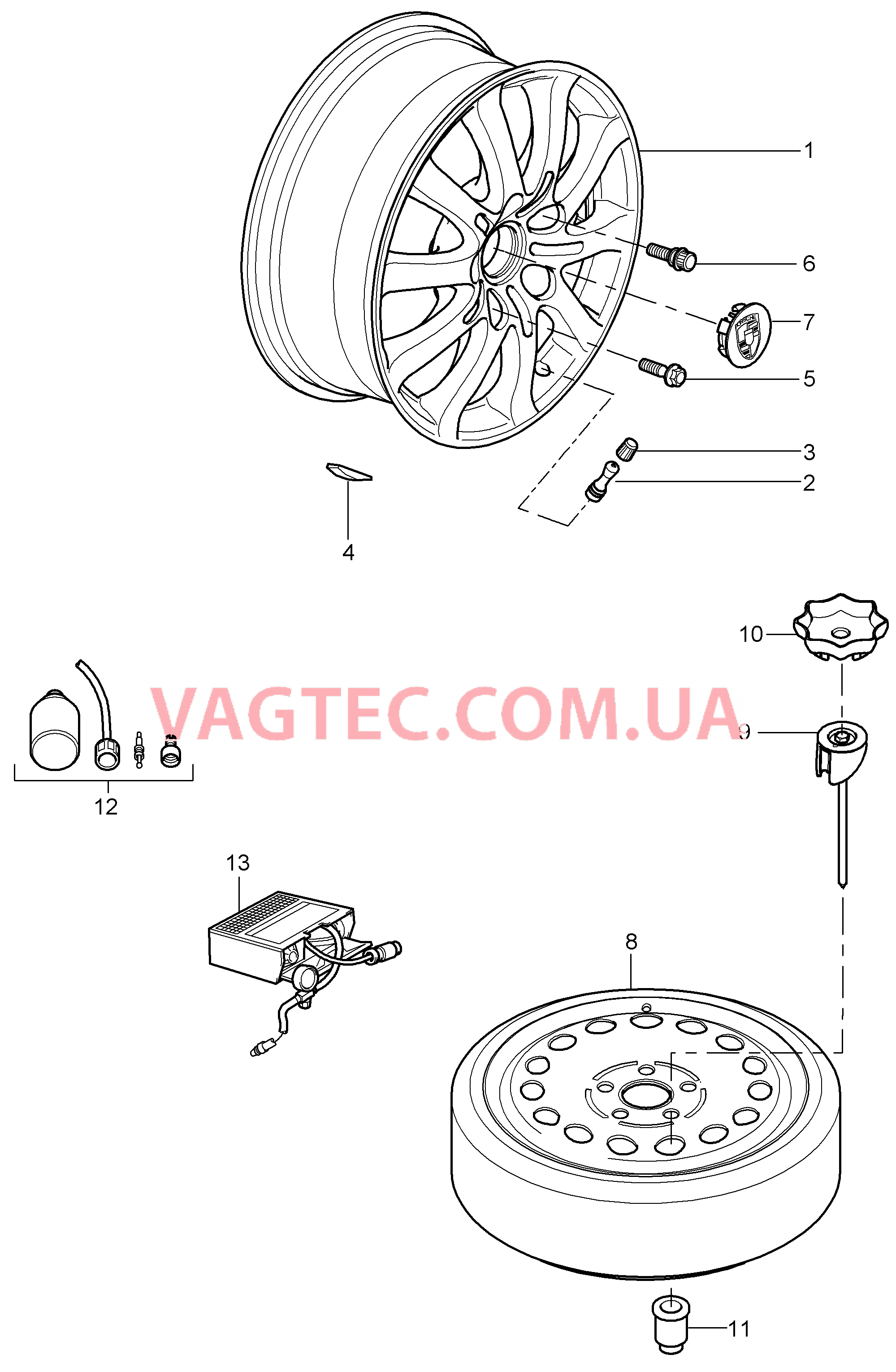 601-000 Колеса для PORSCHE Cayenne 2007-2010USA