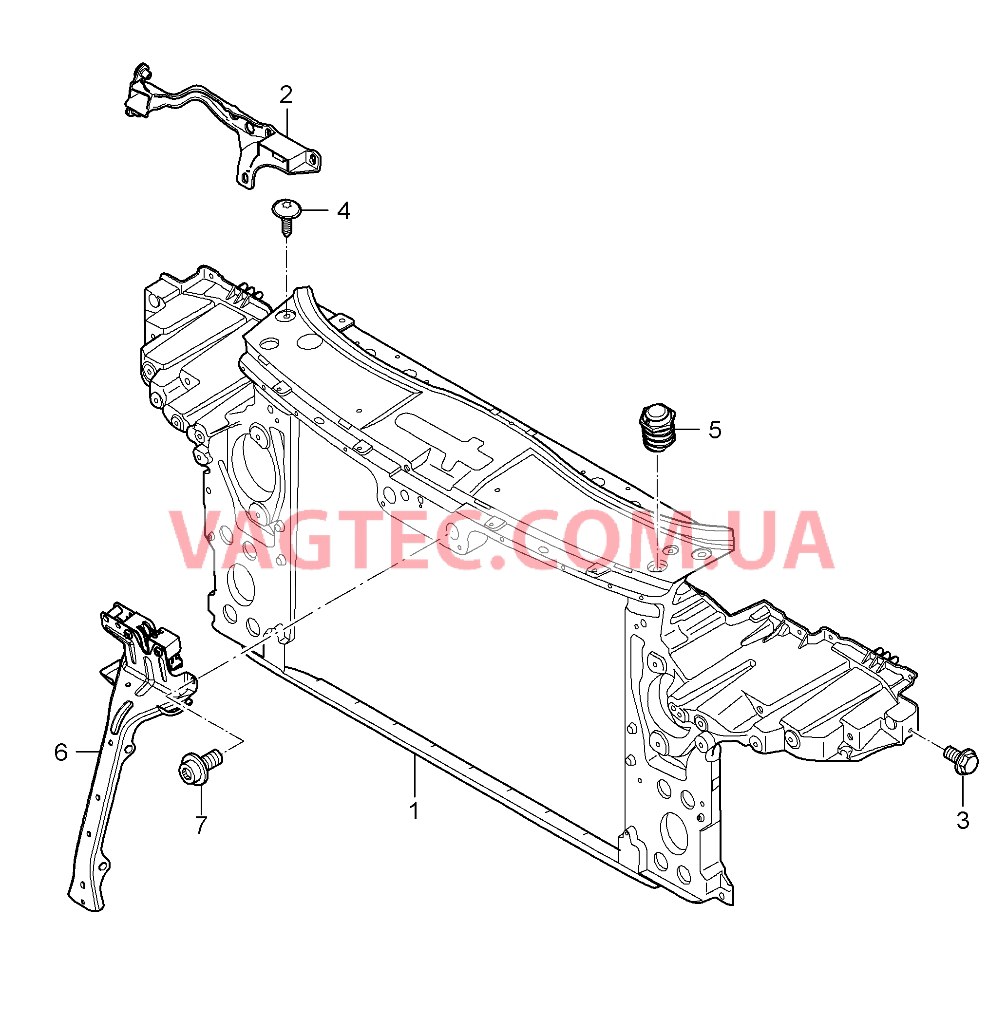 802-002 Держатель, Жидкостный радиатор для PORSCHE Cayenne 2007-2010