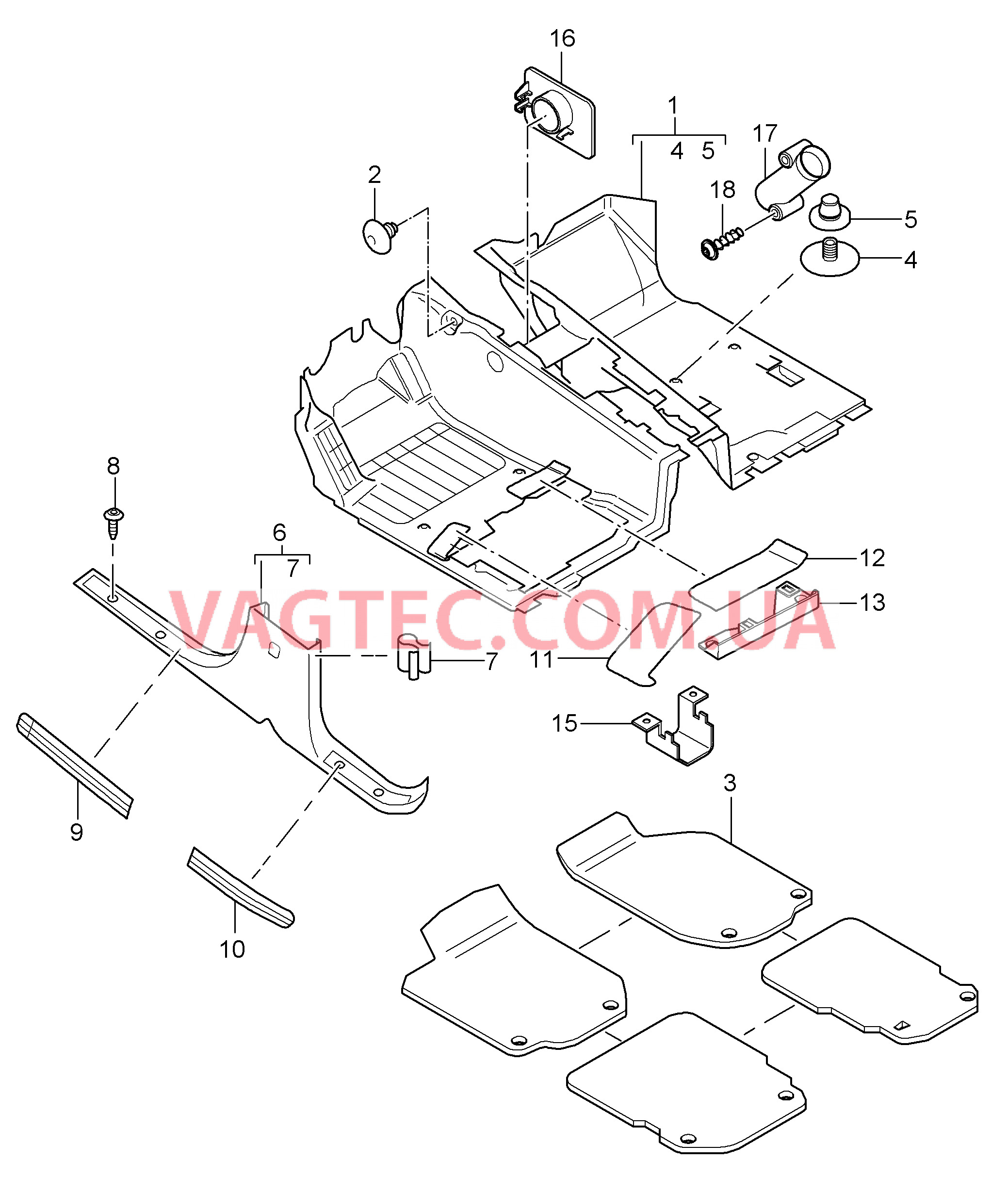 807-000 Накладка на днище, передний, Детали для PORSCHE Cayenne 2007-2010USA