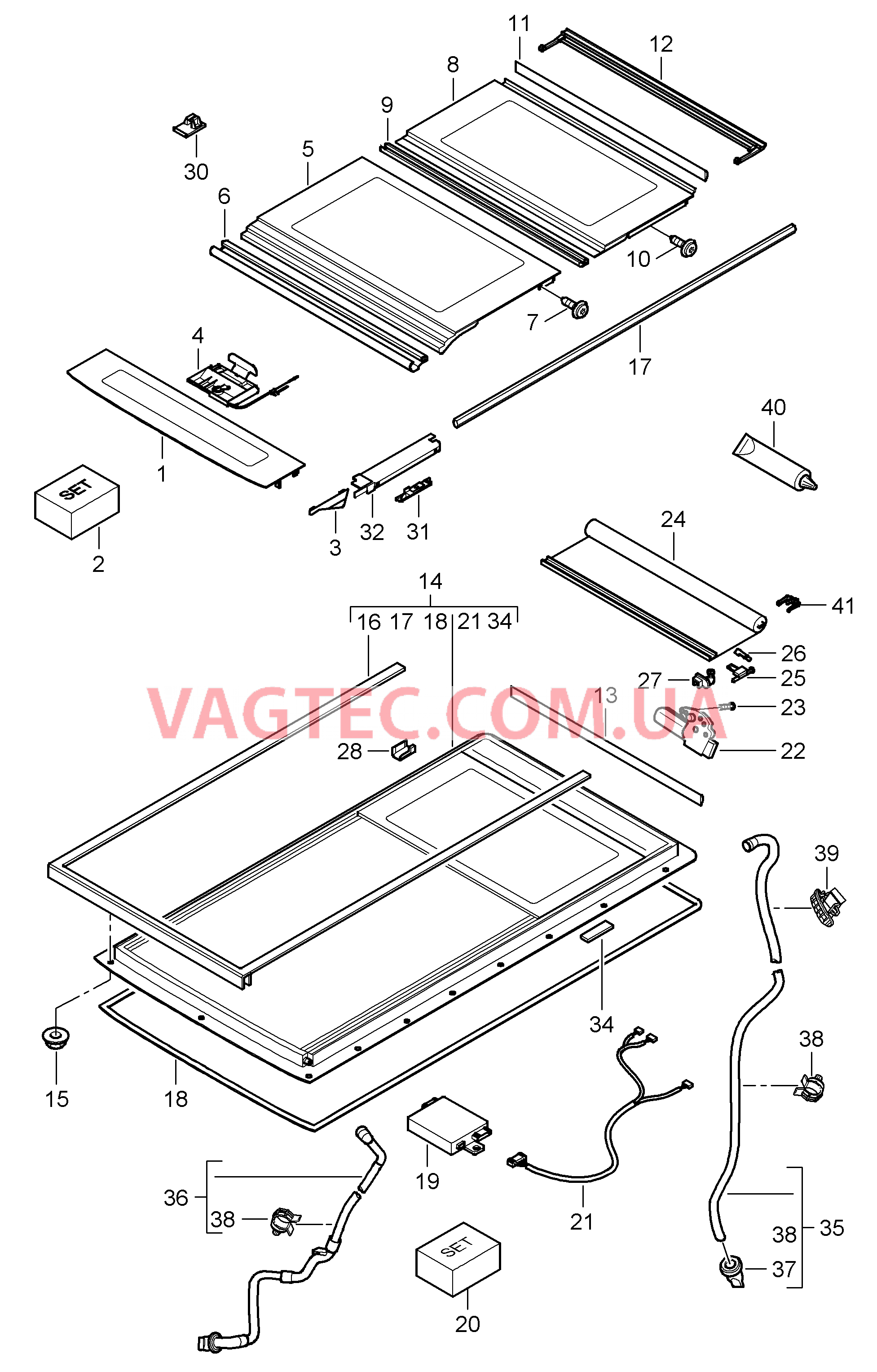 811-005 Стеклянная крыша
						
						I3FU для PORSCHE Cayenne 2007-2010USA