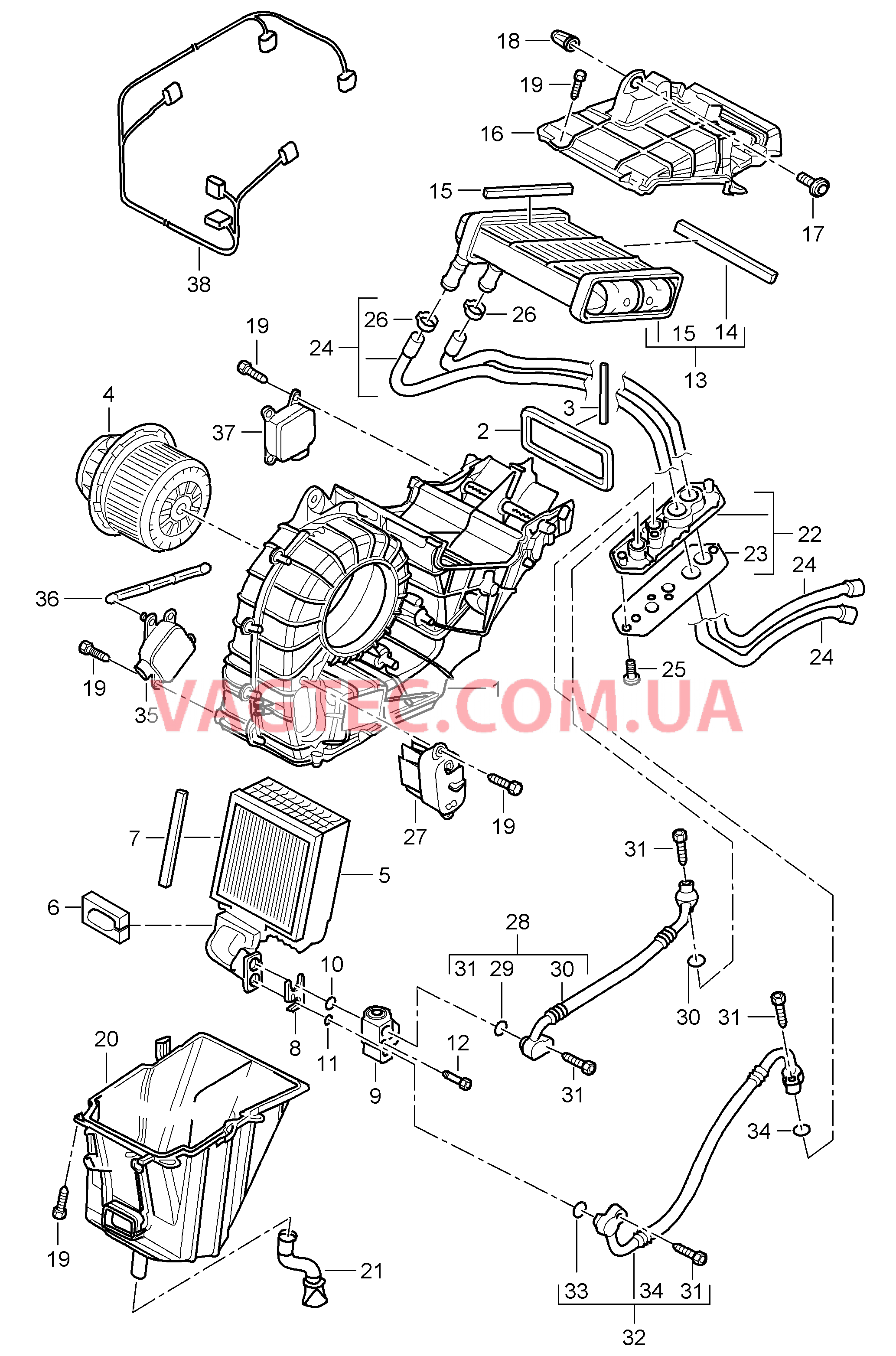 813-050 Кондиционер, задний, Отдельные детали
						
						I9AH для PORSCHE Cayenne 2007-2010USA