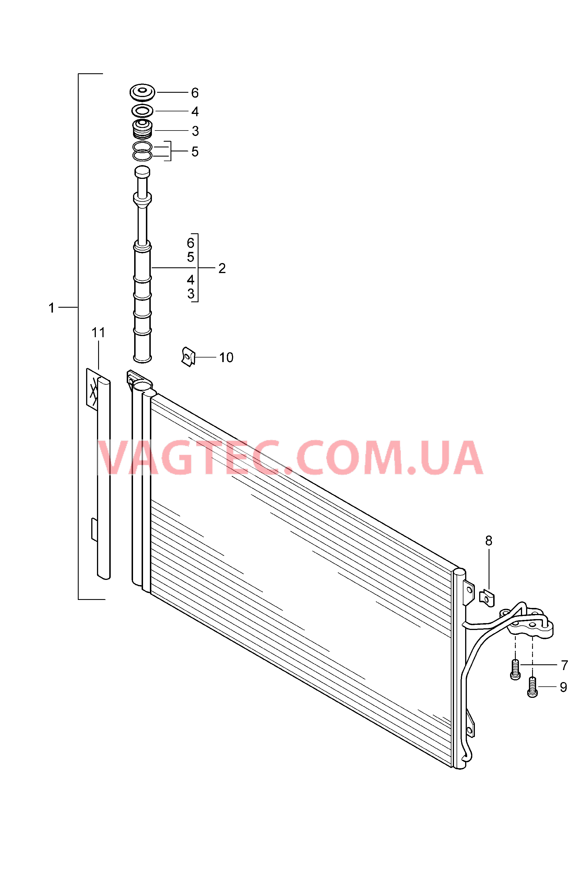 813-075 Конденсатор, Кондиционер для PORSCHE Cayenne 2007-2010