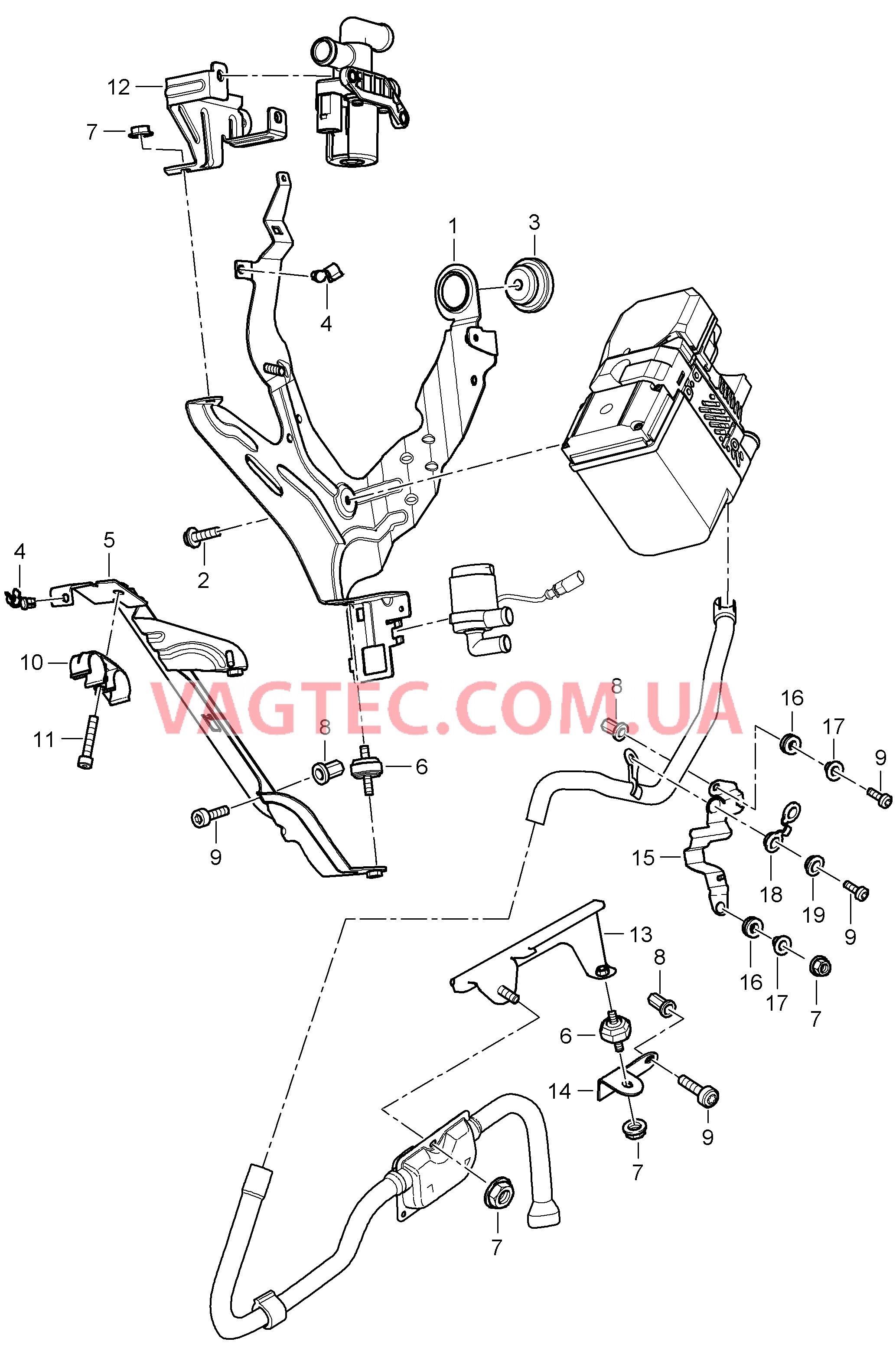 813-085 Держатель, Дополнительный отопитель для PORSCHE Cayenne 2007-2010