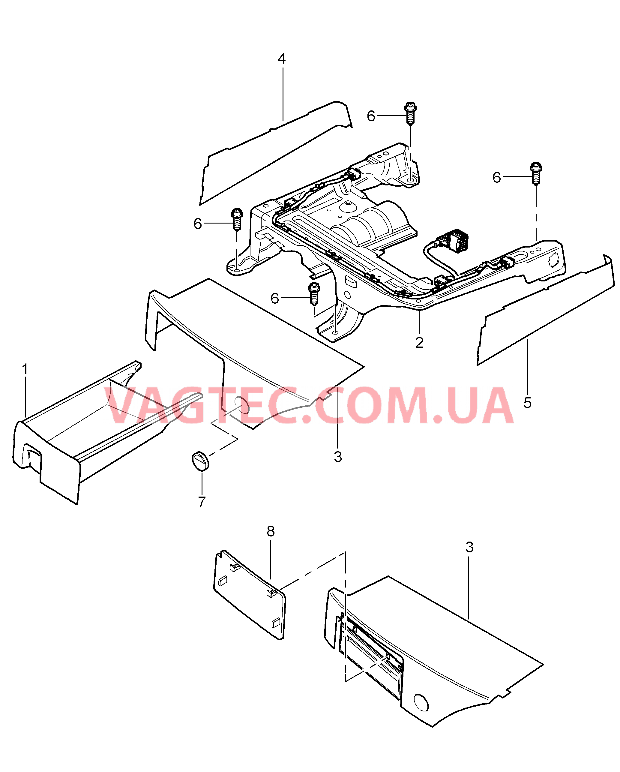 817-005 Рама, Обшивка для PORSCHE Cayenne 2007-2010USA