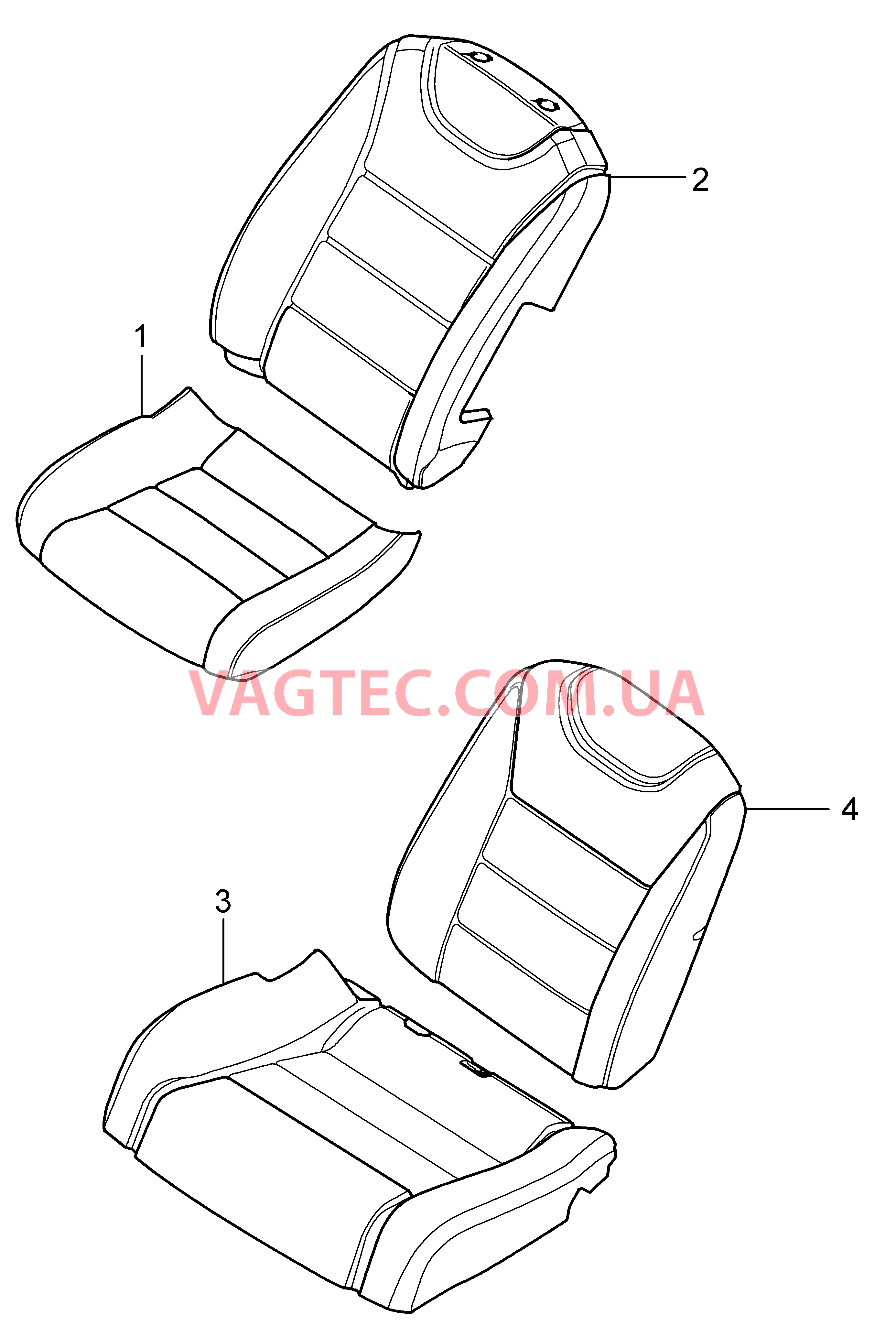 817-010 Покрытие, Пенопласт.комп., Переднее сиденье для PORSCHE Cayenne 2007-2010