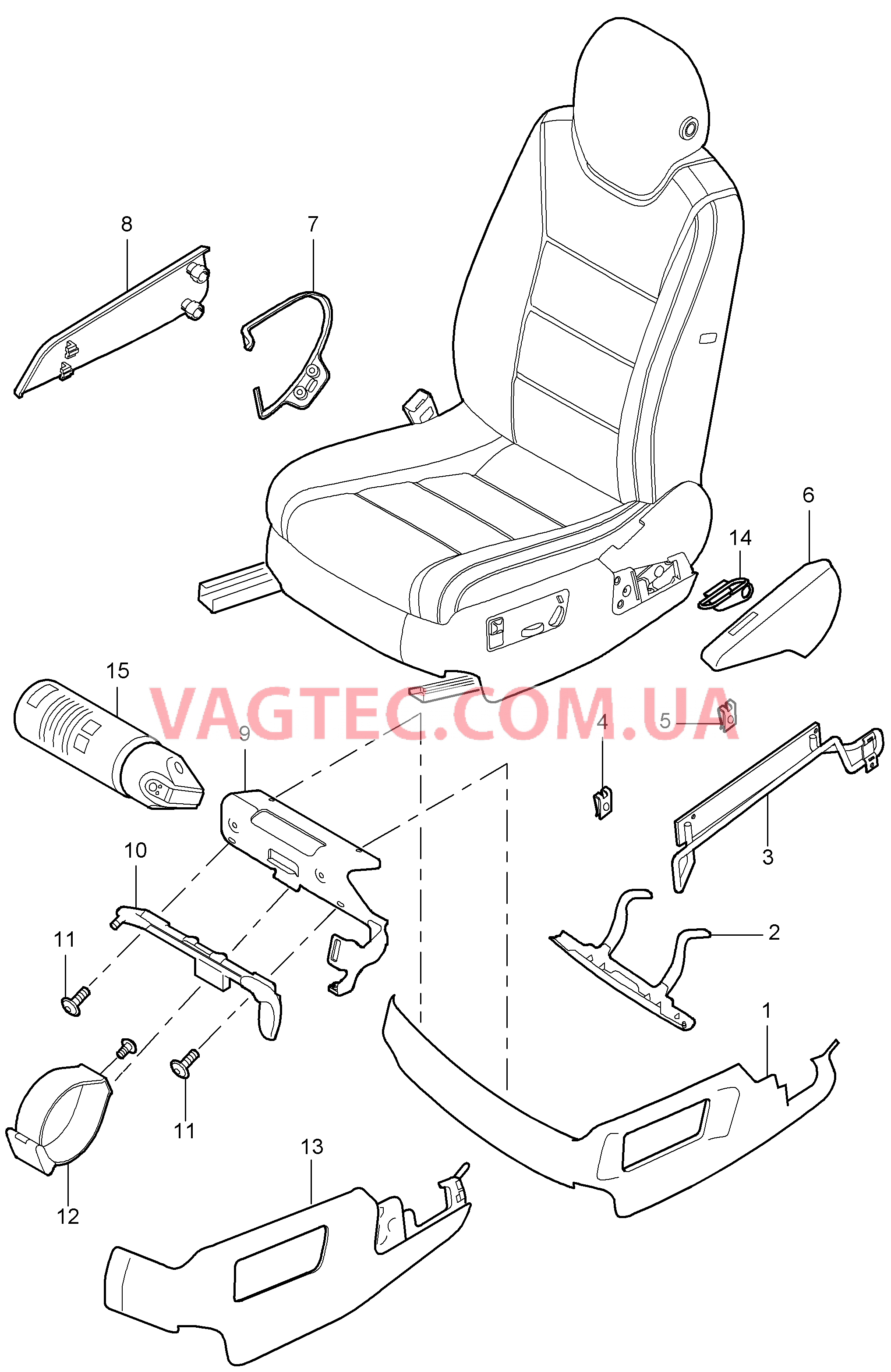 817-025 Обивки, Панель, Переднее сиденье для PORSCHE Cayenne 2007-2010USA