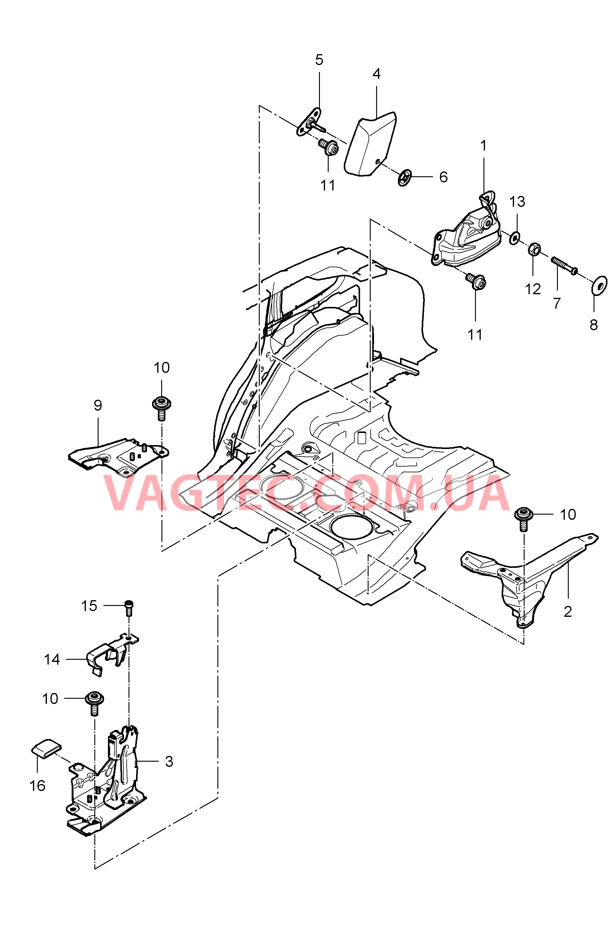 817-055 Кронштейн сиденья, Держатель, Крепежные элементы для PORSCHE Cayenne 2007-2010