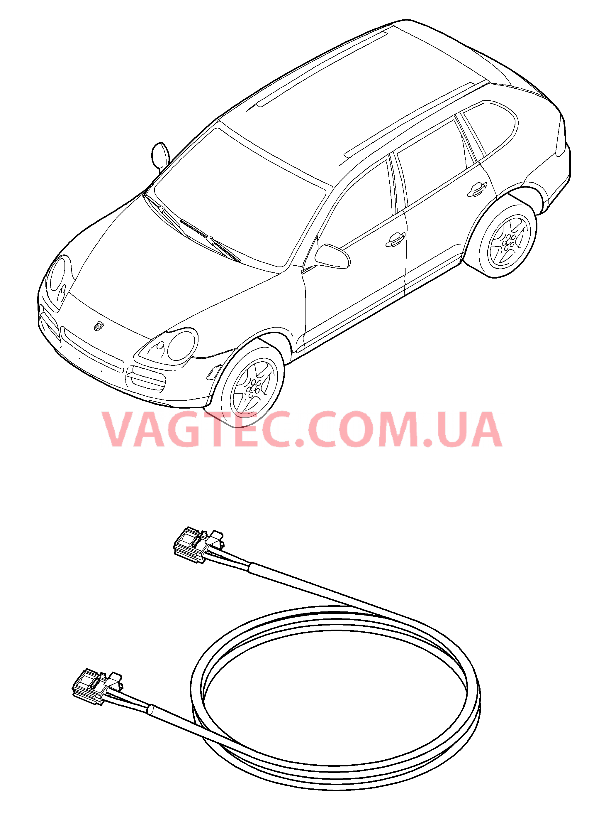 902-050 Световод для PORSCHE Cayenne 2007-2010USA