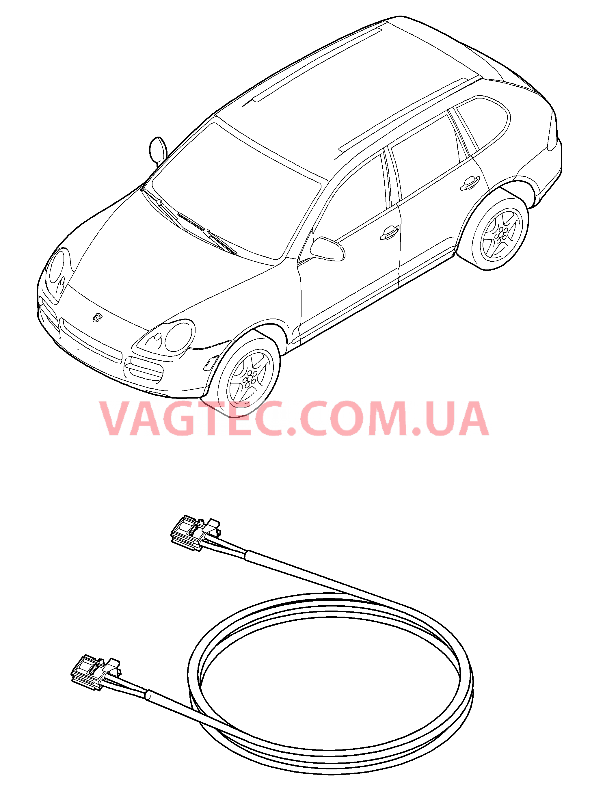 902-051 Световод для PORSCHE Cayenne 2007-2010USA