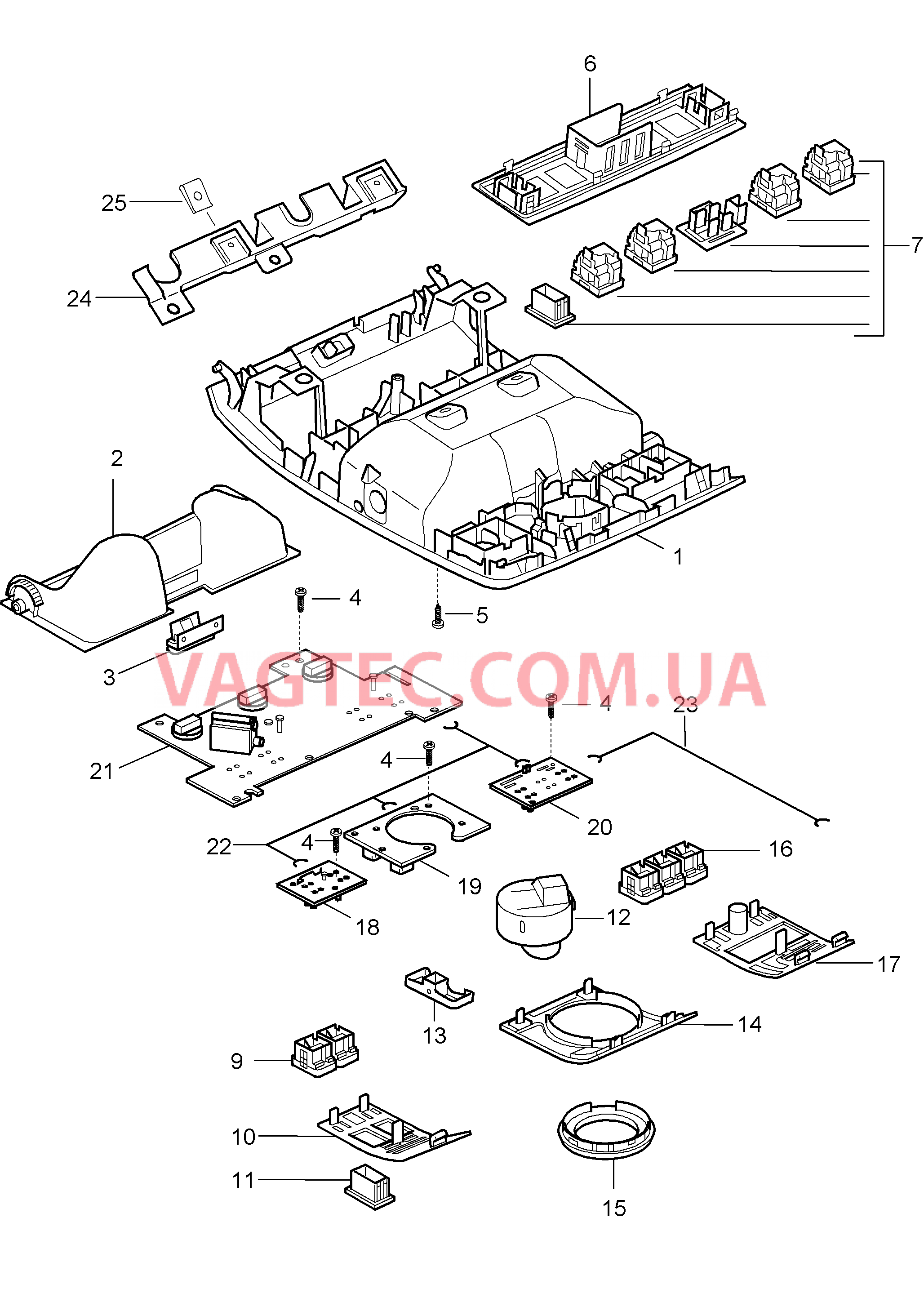 903-006 Консоль, Крыша для PORSCHE Cayenne 2007-2010