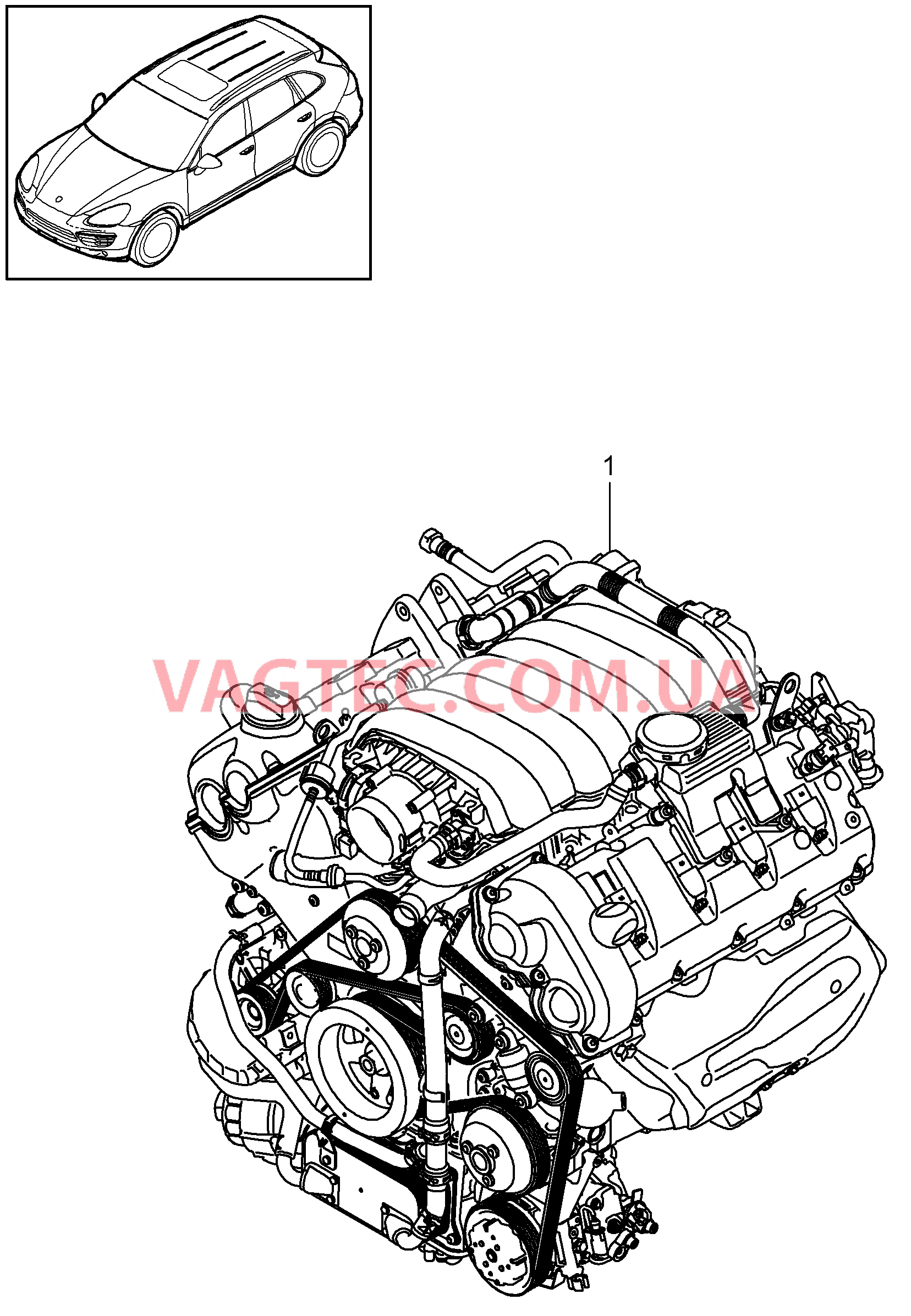 101-000 Запасной двигатель, без, Ведомый диск, TIPTRONIC, без, Компрессор
						
						M48.02/52 для PORSCHE Cayenne 2011-2018